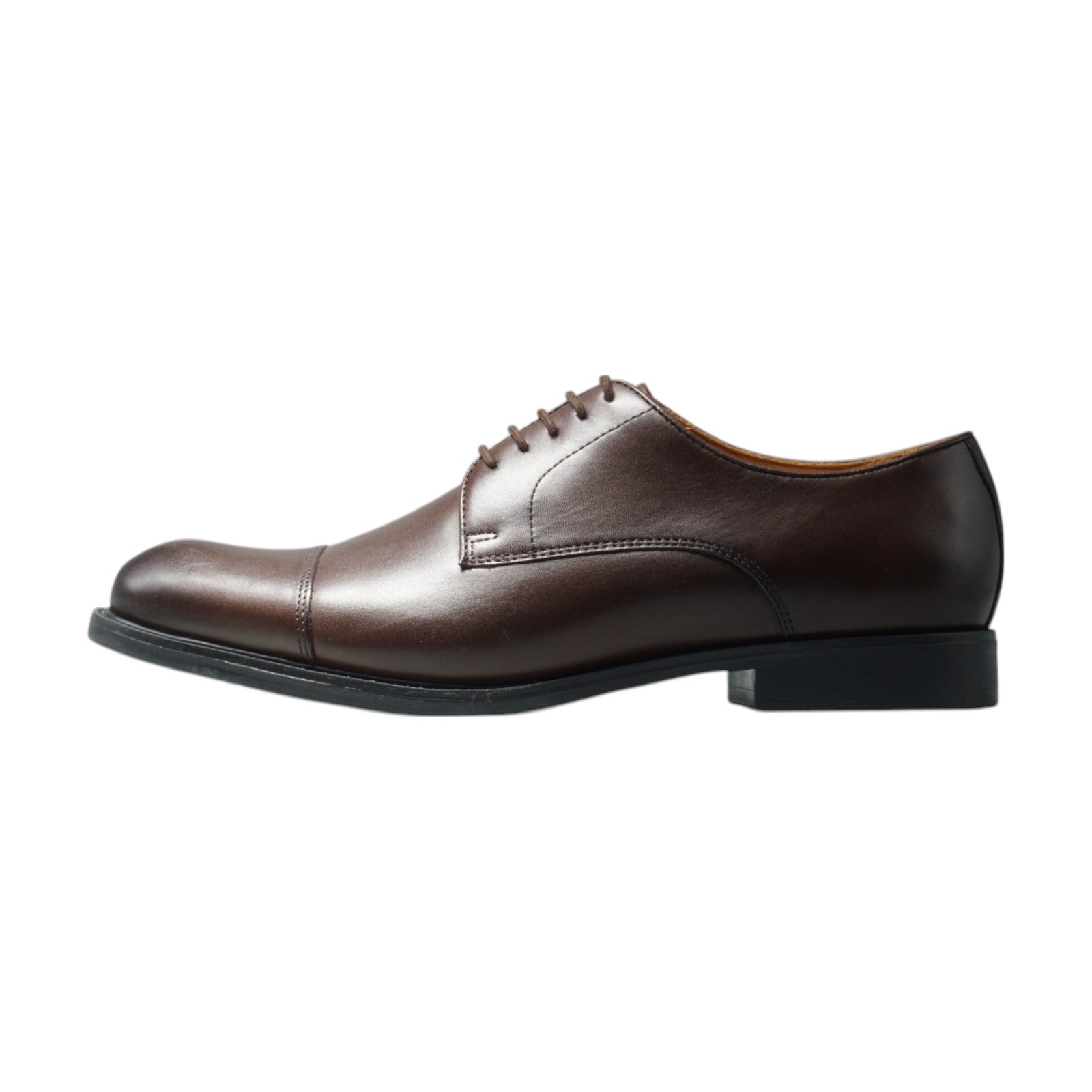 Round toe Derby Straight Tip dbrown