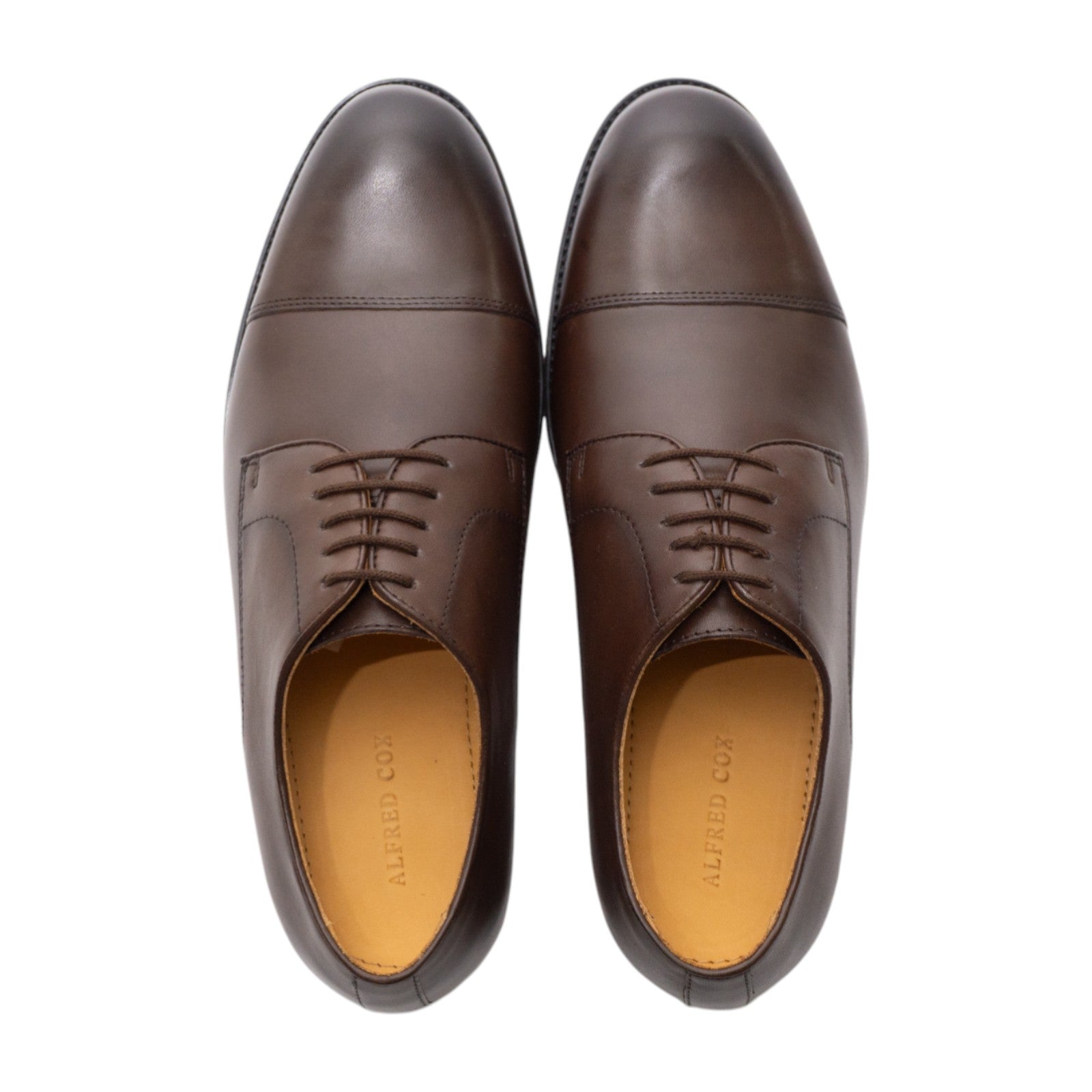 Round toe Derby Straight Tip dbrown