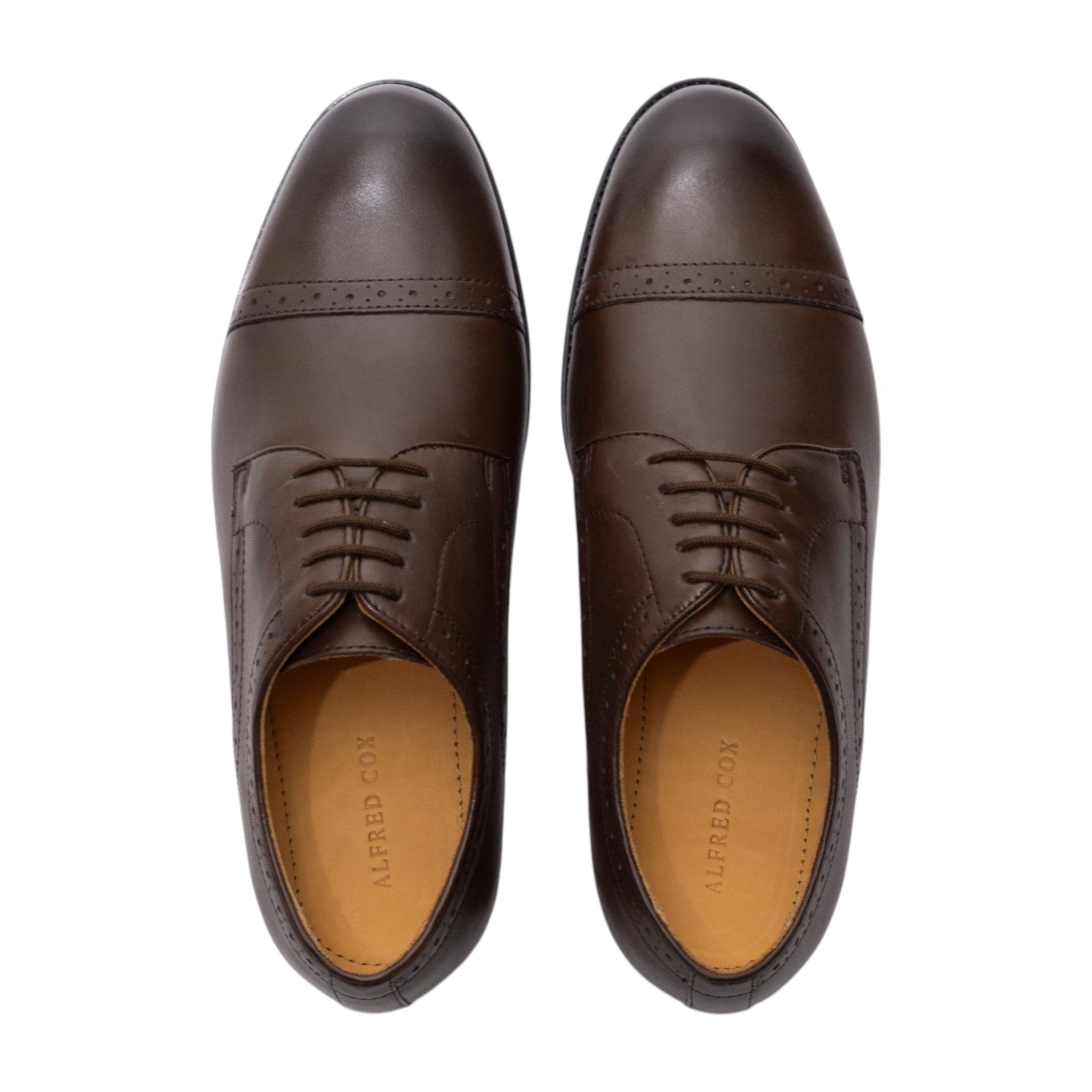 Round toe Derby Quarter Brogue dbrown