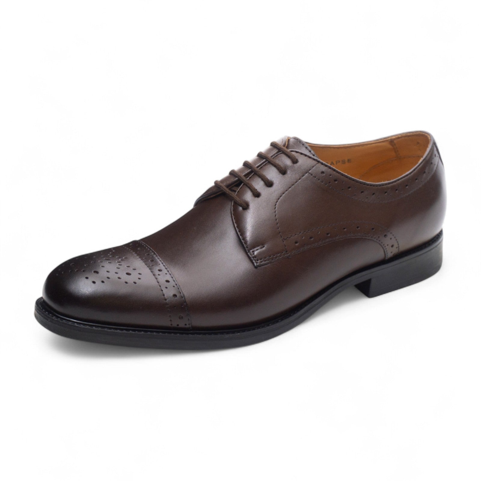 Round toe Derby Semi Brogue dbrown
