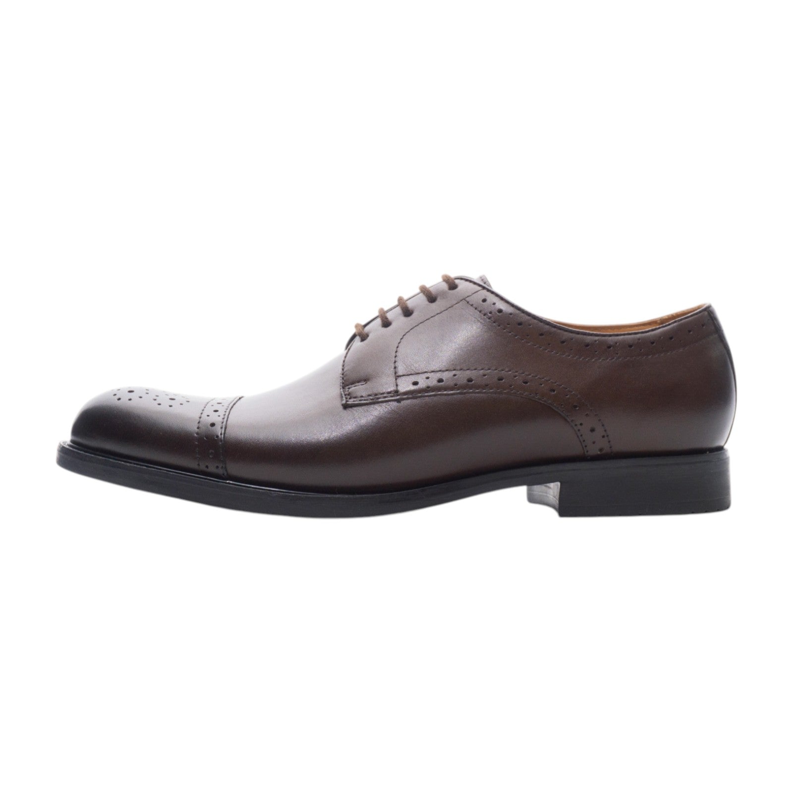 Round toe Derby Semi Brogue dbrown