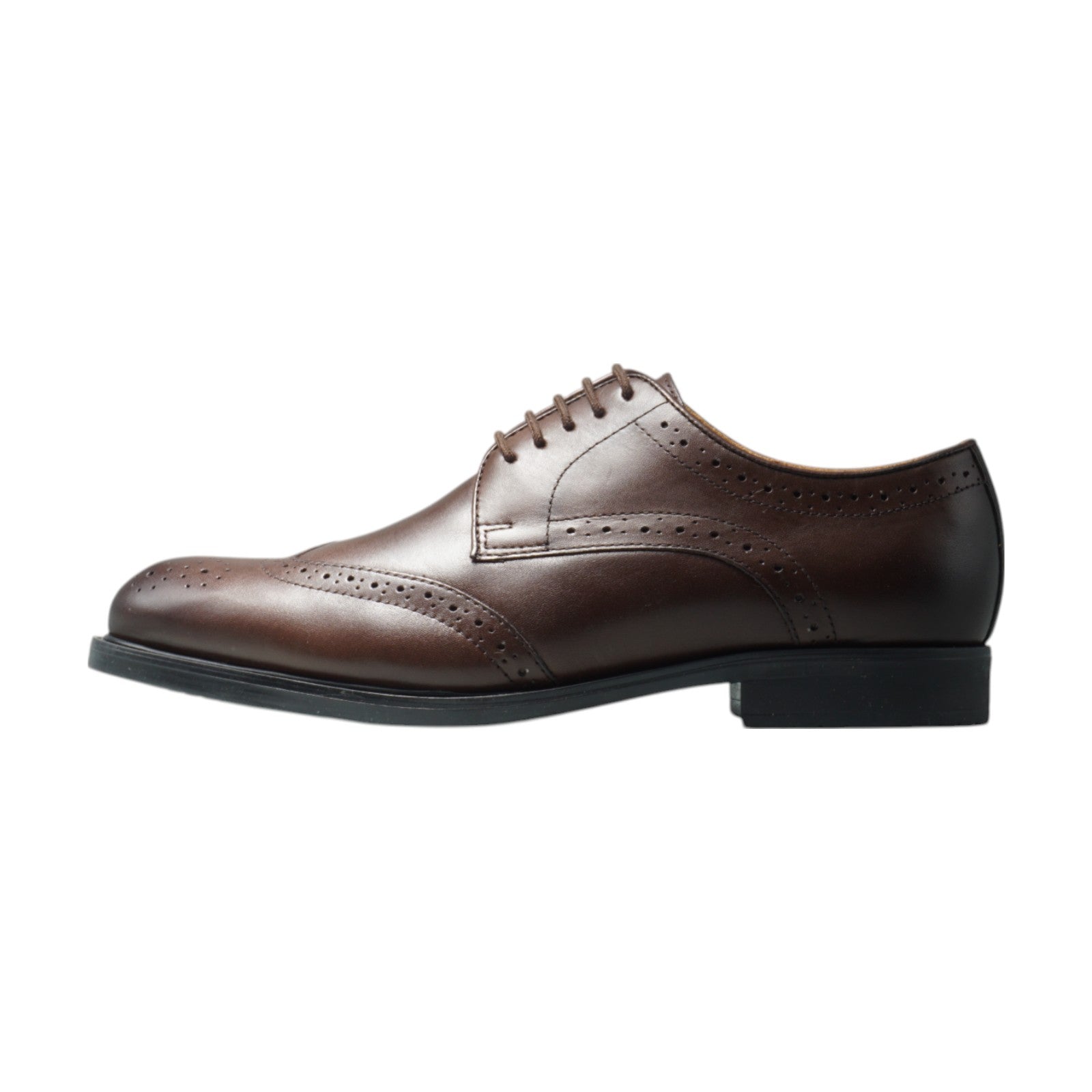 Round toe Derby Wing Tip dbrown