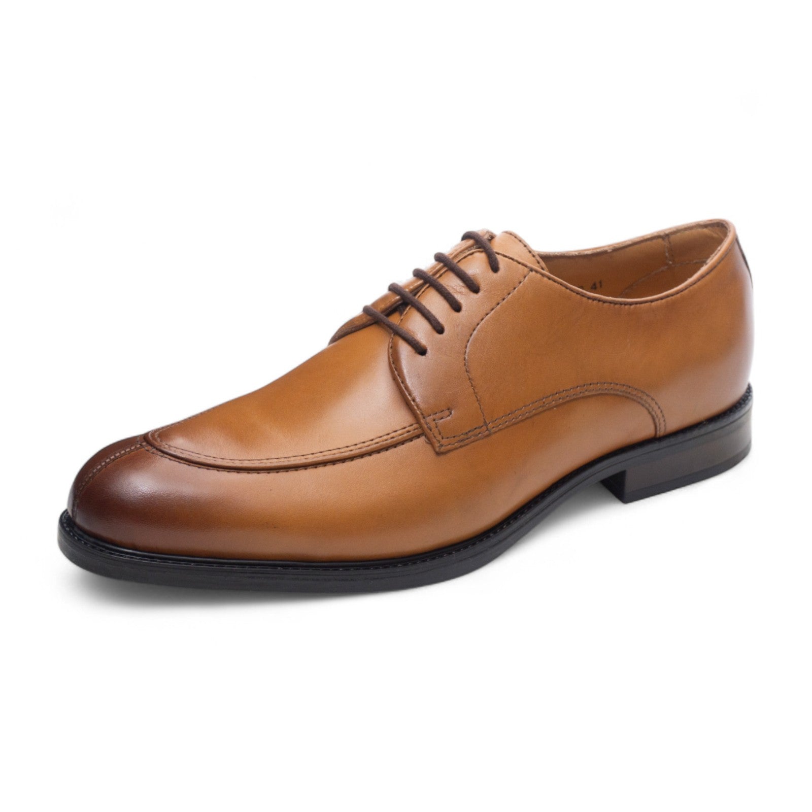Round toe Derby U Tip Light Brown