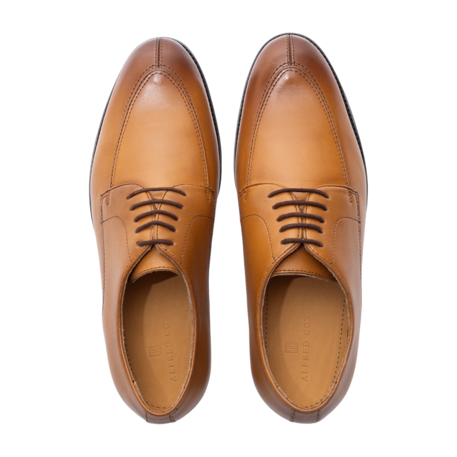 Round toe Derby U Tip Light Brown