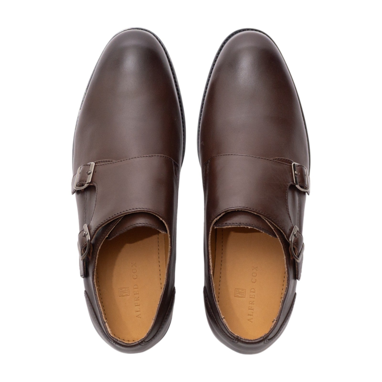 Round toe Doublemonk Plane Toe dbrown