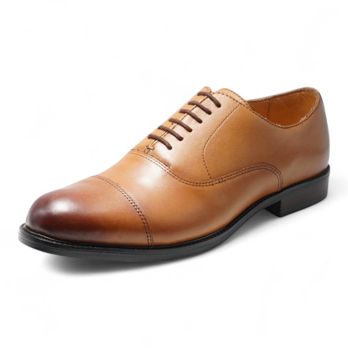 Round toe Oxford Straight Tip Light Brown