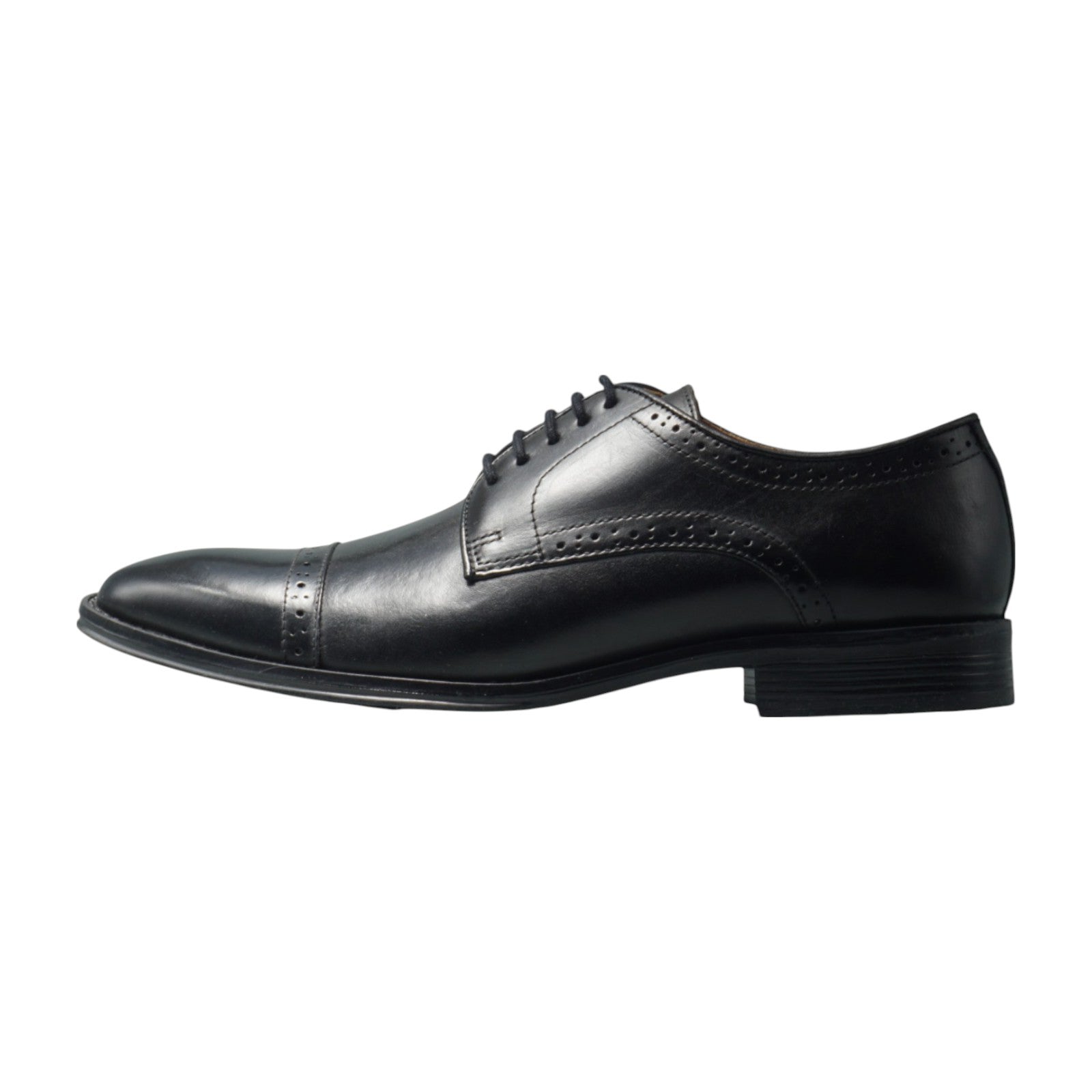 Semi long toe Derby Quarter Brogue Black