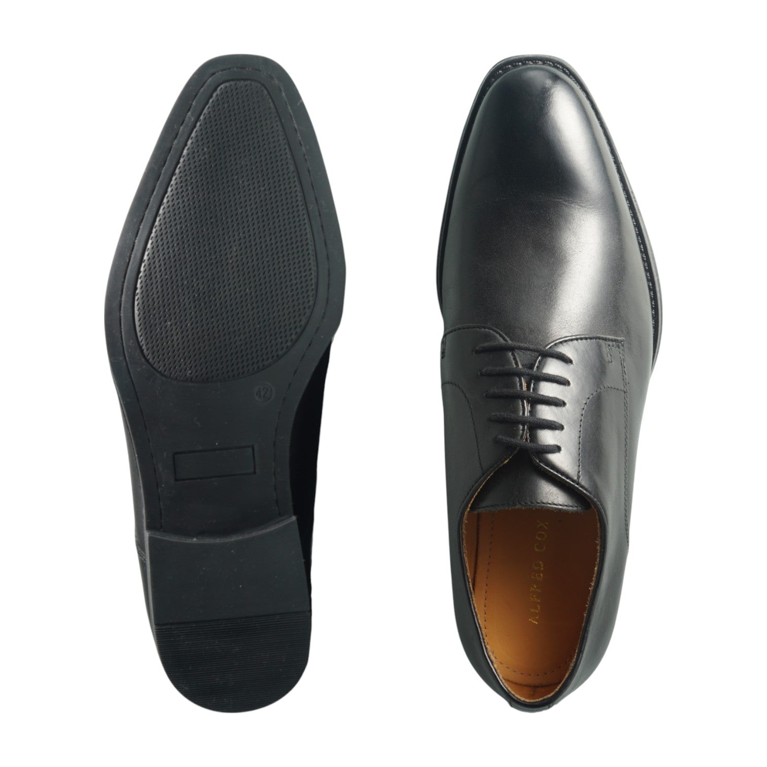 Semi long toe Derby Plane Toe Black