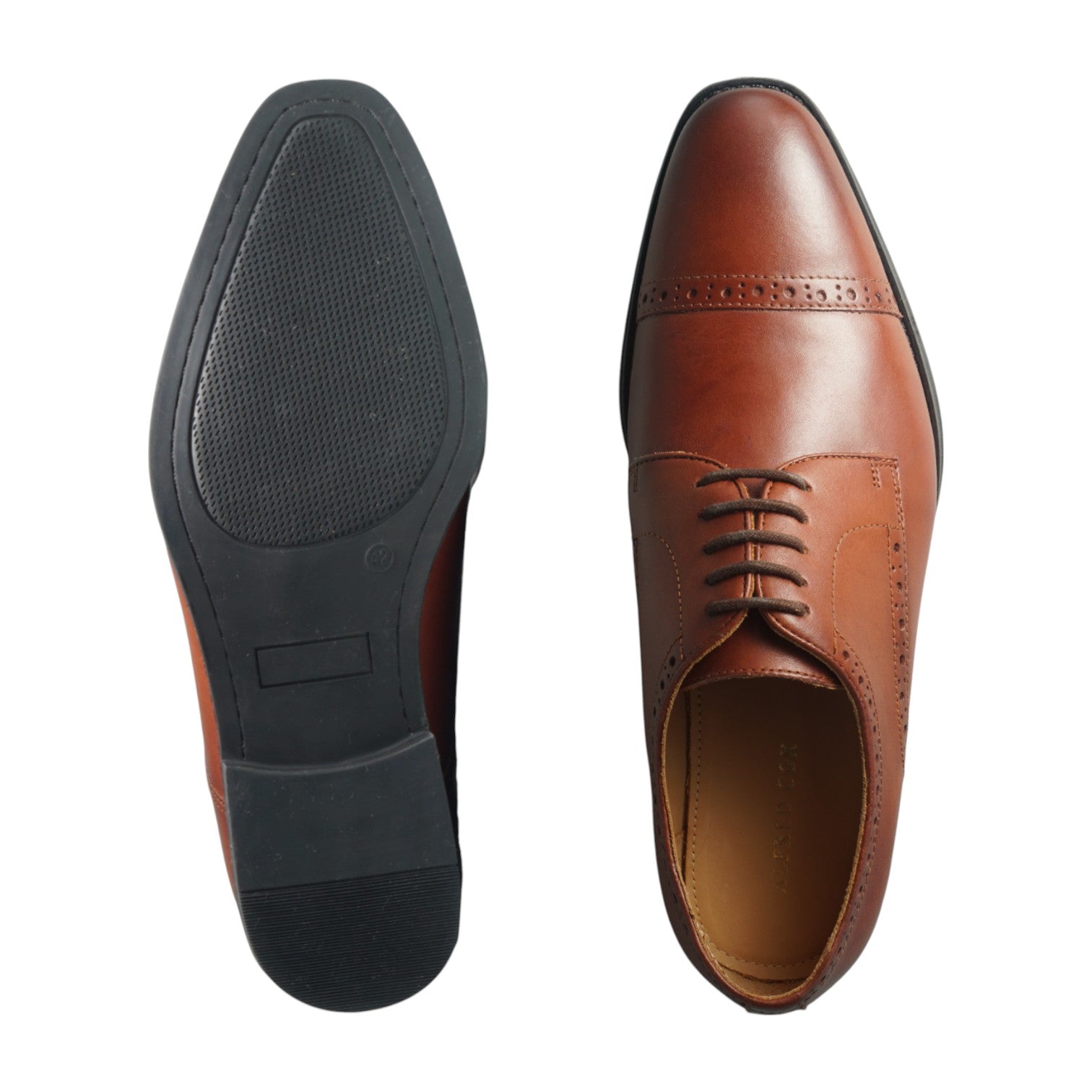 Semi long toe Derby Quarter Brogue brown