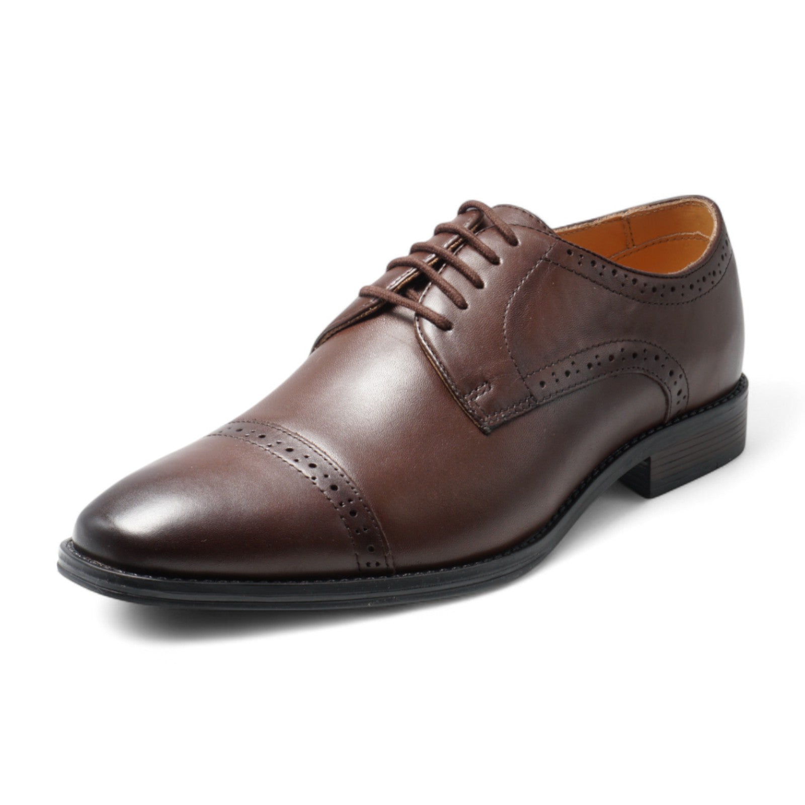 Semi long toe Derby Quarter Brogue darkbrown