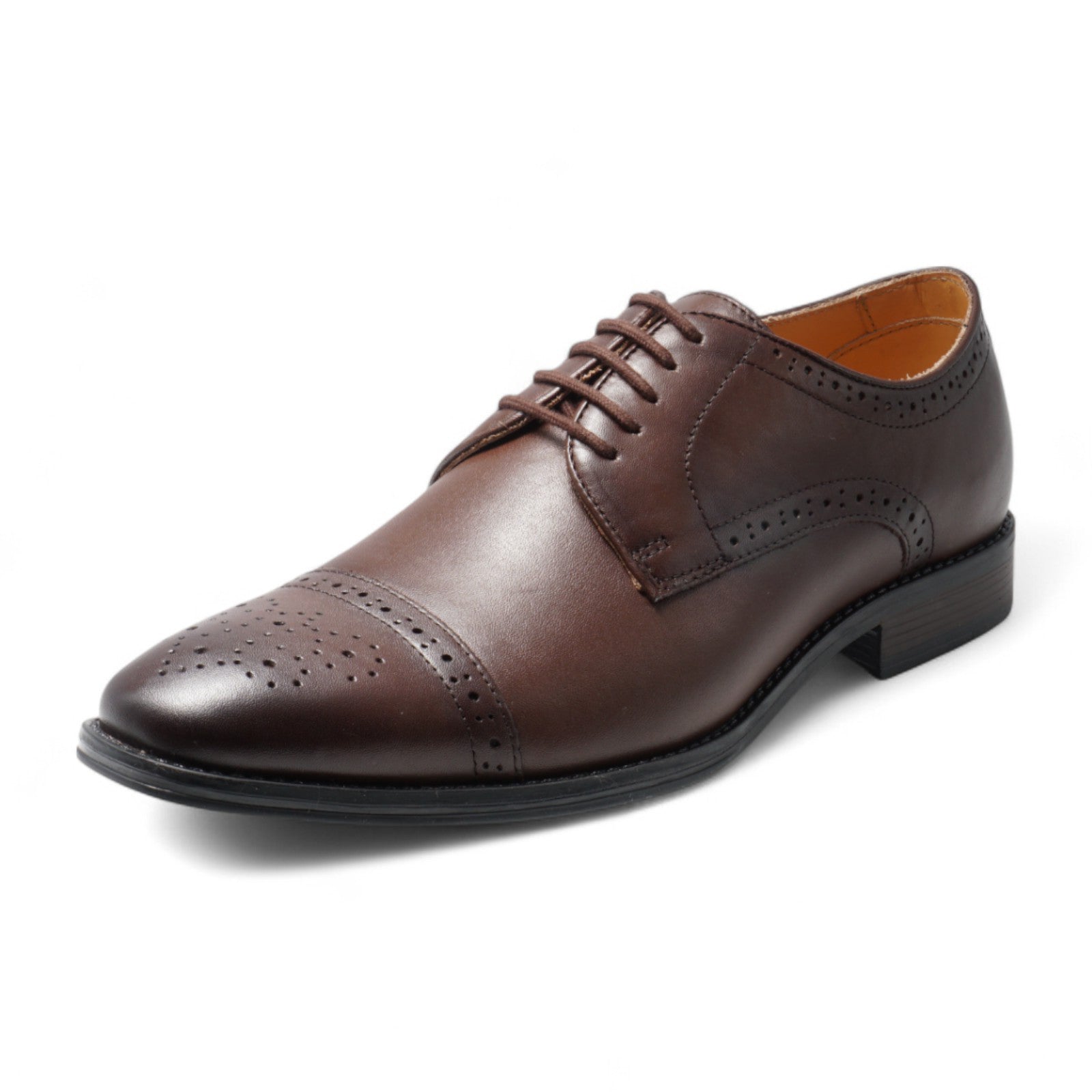 Semi long toe Derby Semi Brogue darkbrown