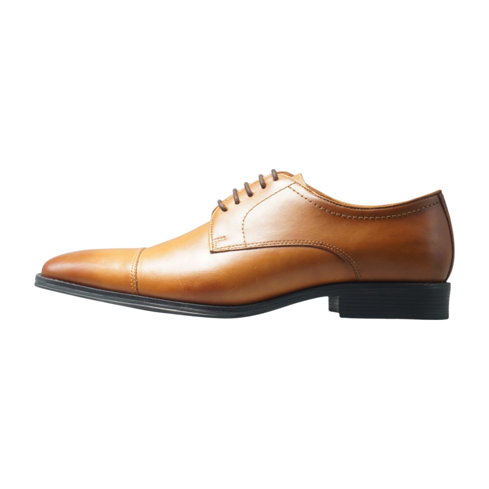 Semi long toe Derby Straight Tip tan