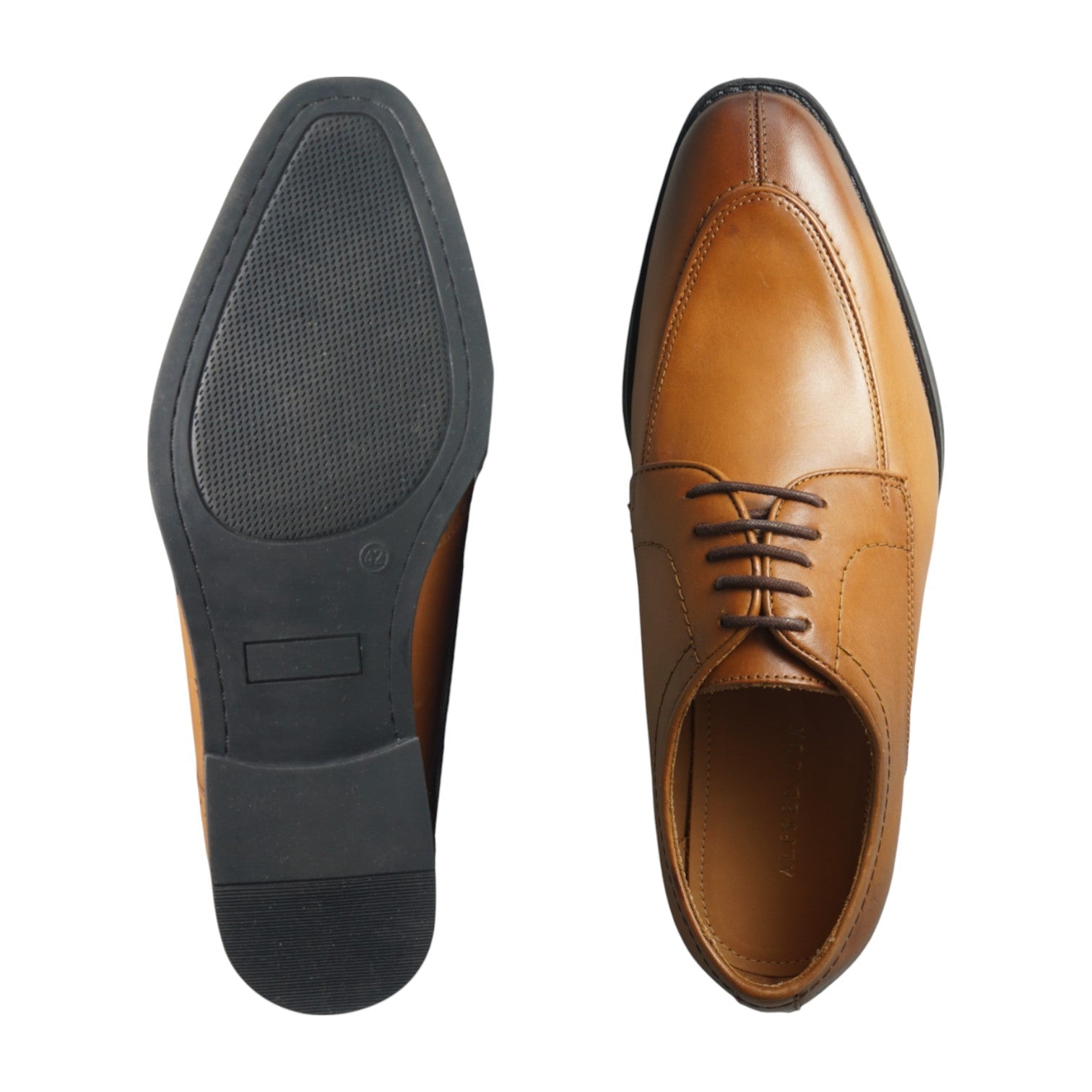 Semi long toe Derby U Tip tan