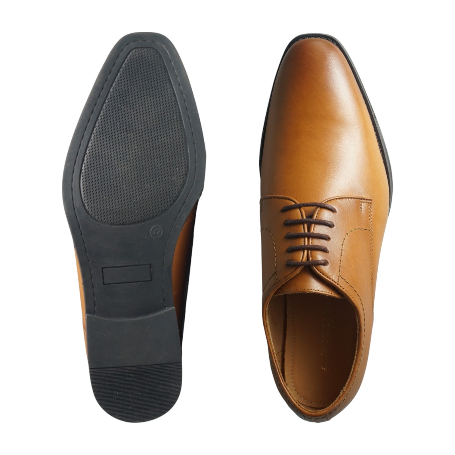 Semi long toe Derby Plane Toe tan