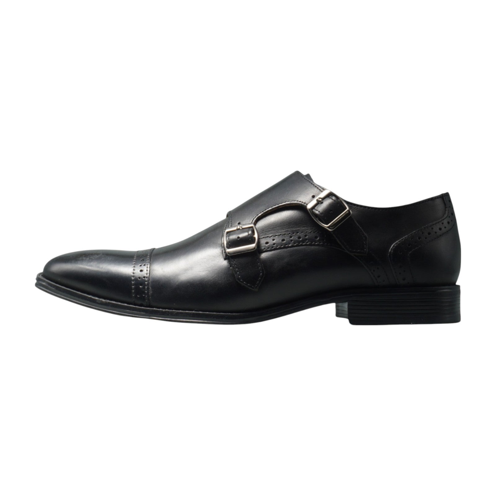 Semi long toe Doublemonk Quarter Brogue Black