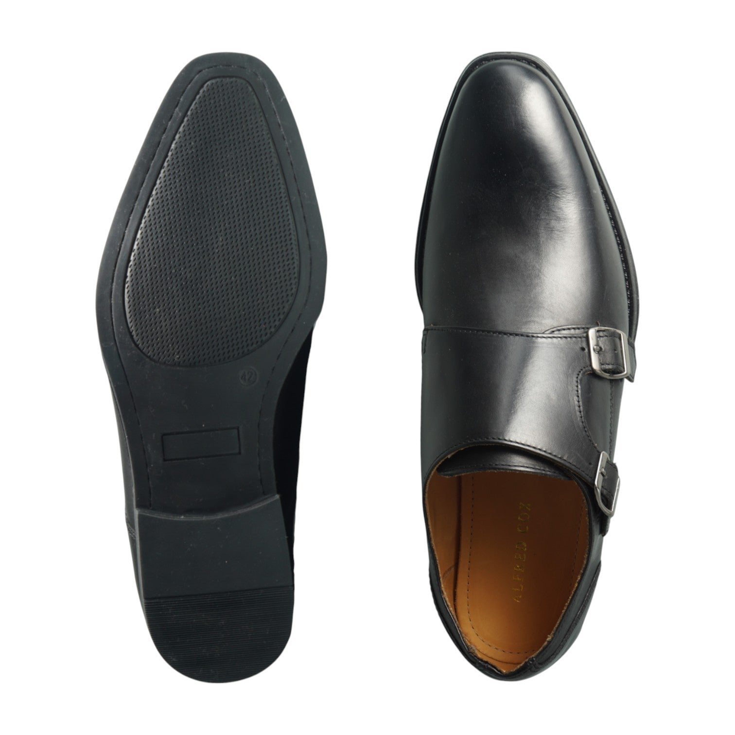 Semi long toe Doublemonk Plane Toe Black