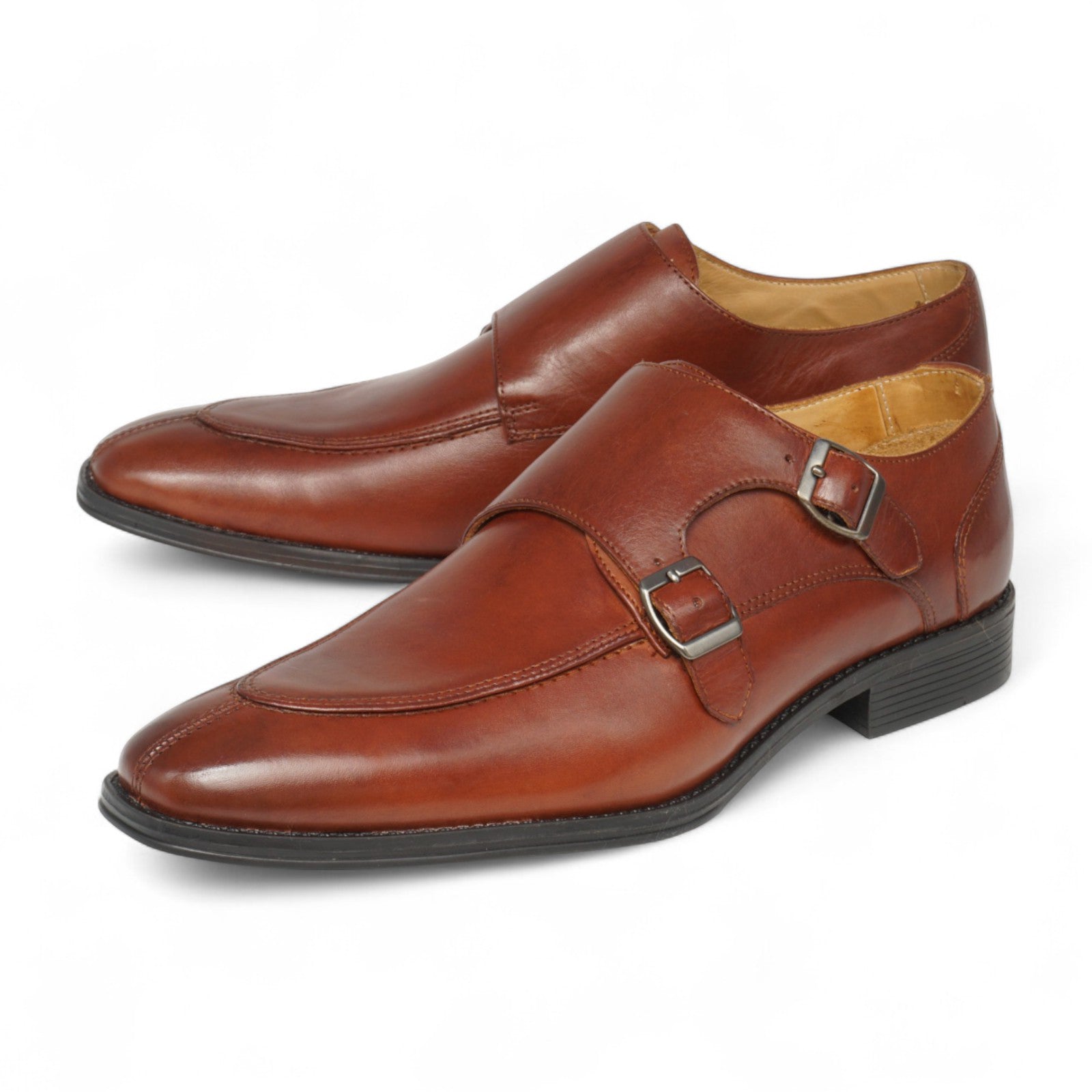 Semi long toe Doublemonk U Tip brown