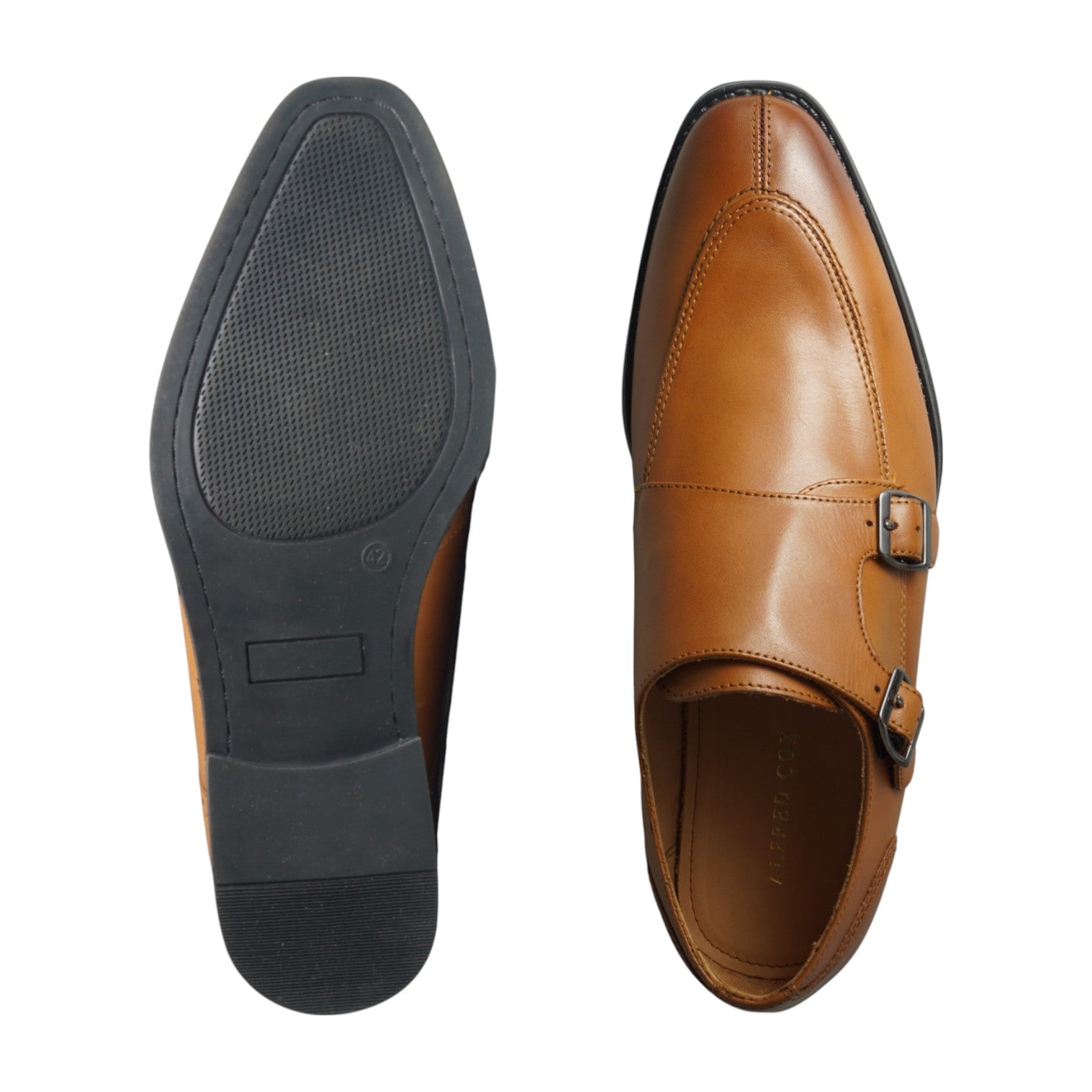 Semi long toe Doublemonk U Tip tan