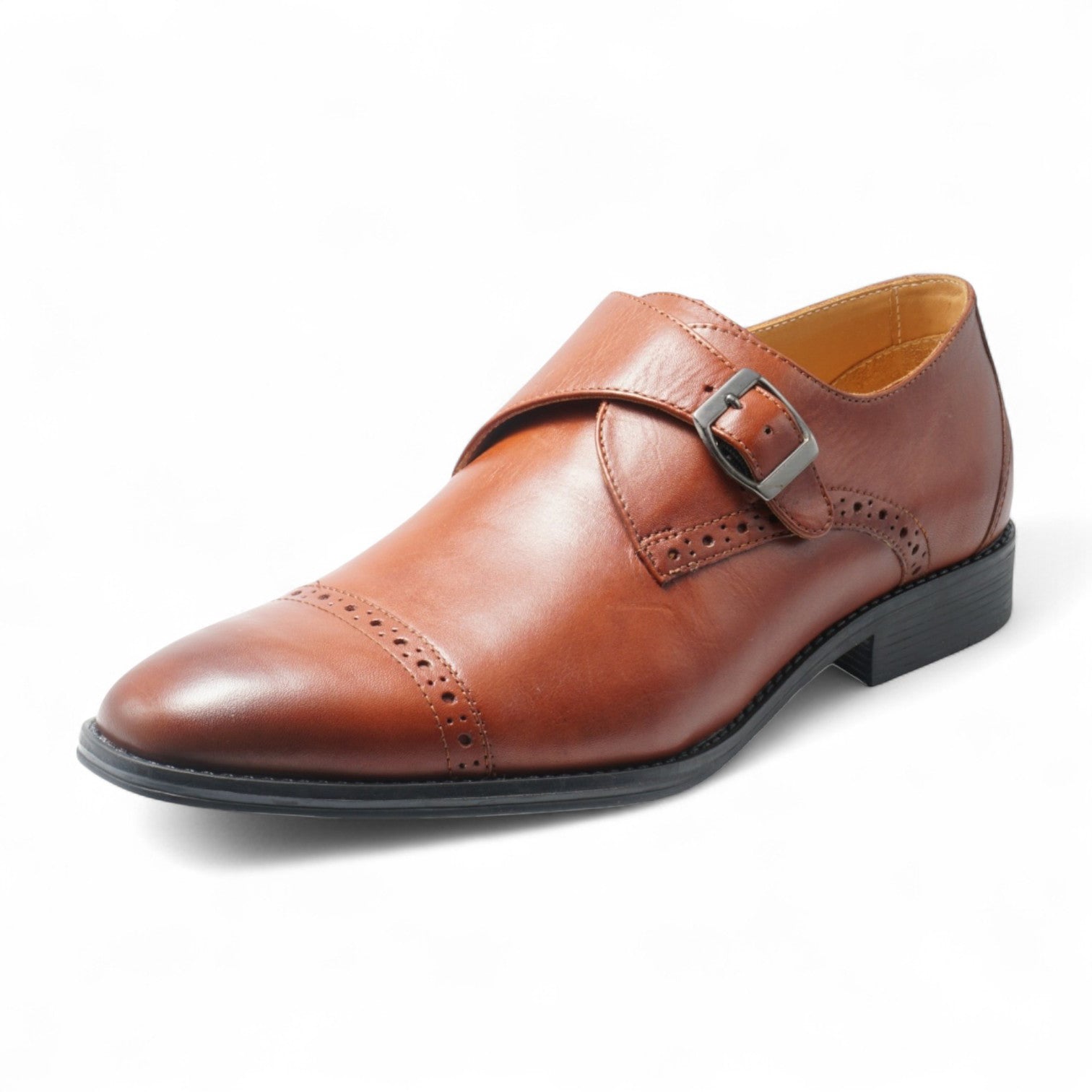 Semi long toe Singlemonk Quarter Brogue brown