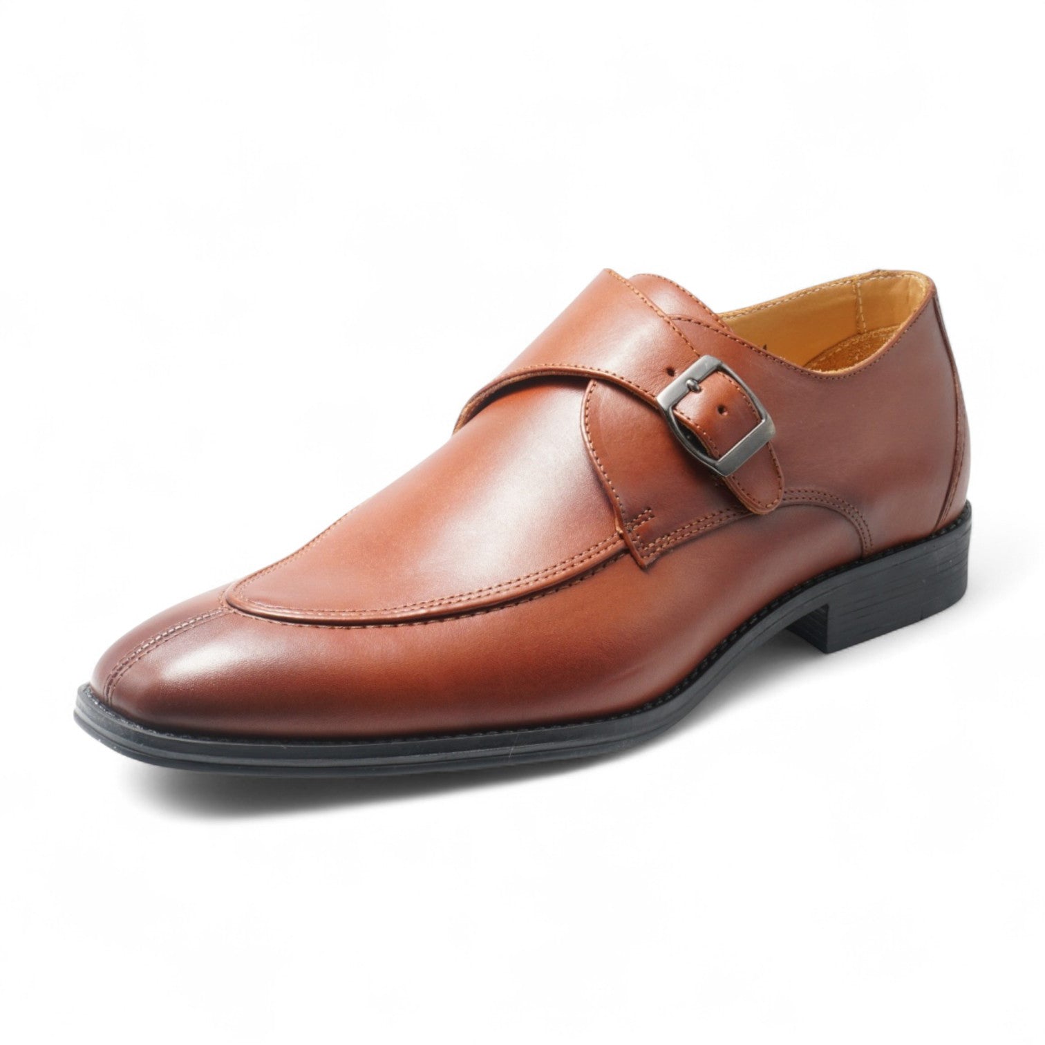 Semi long toe Singlemonk U Tip brown