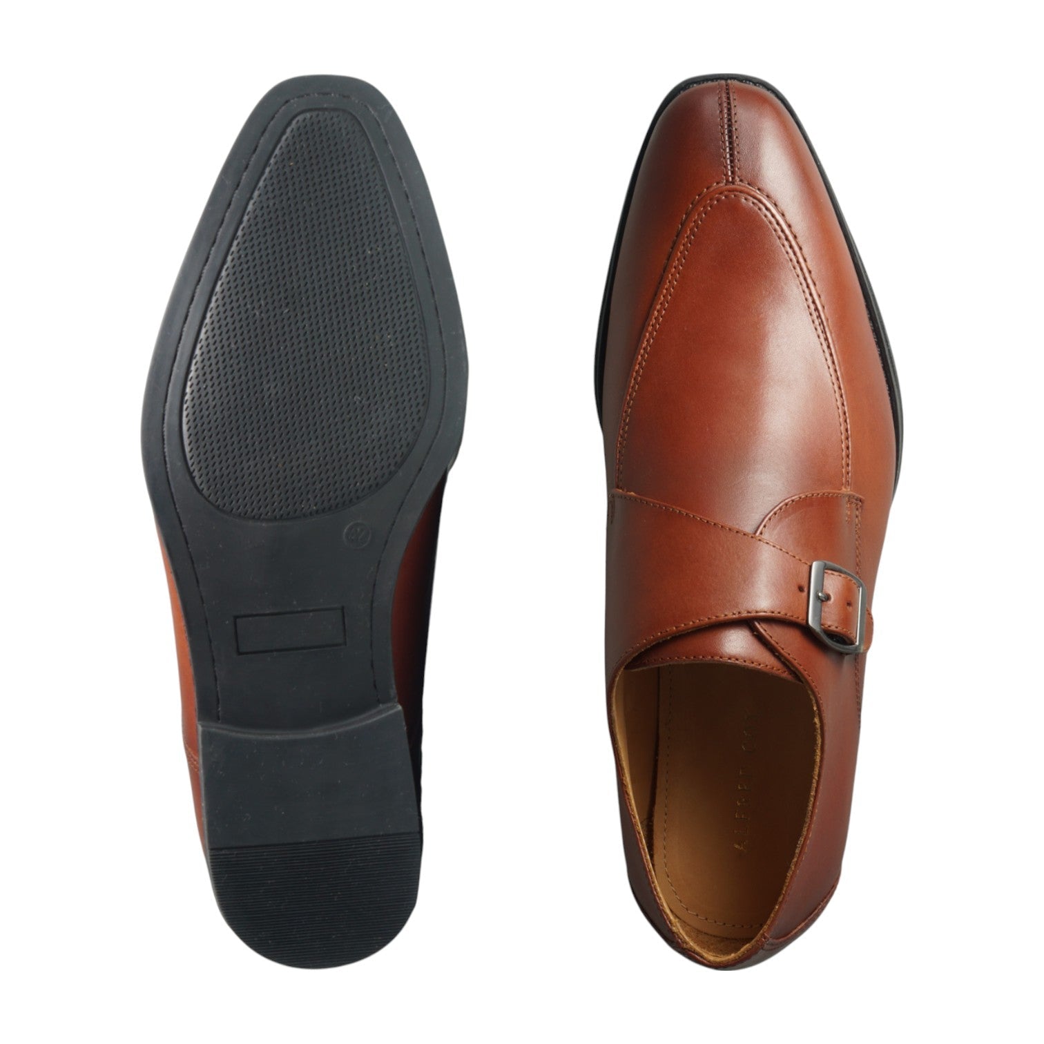 Semi long toe Singlemonk U Tip brown