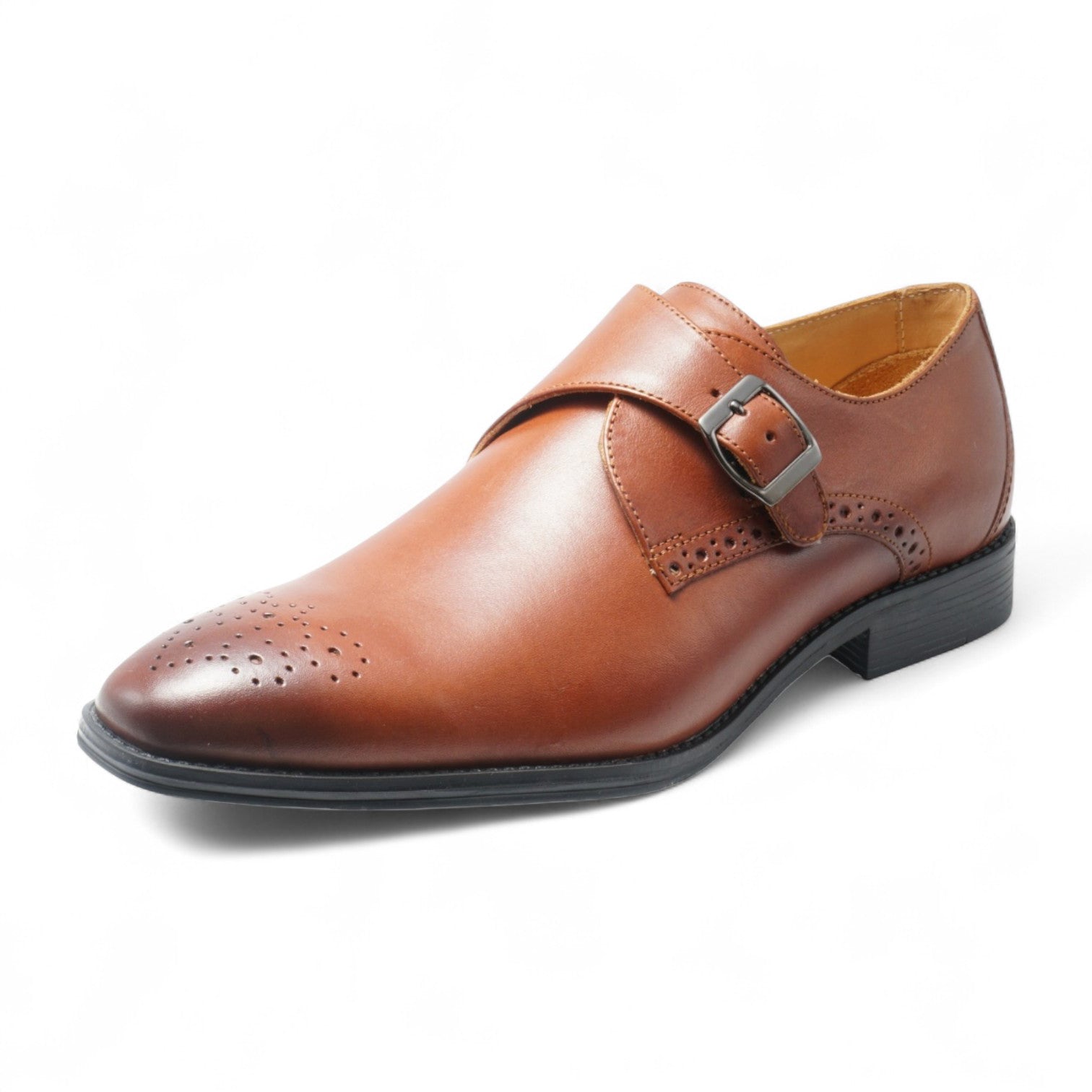 Semi long toe Singlemonk Plane medallion brown