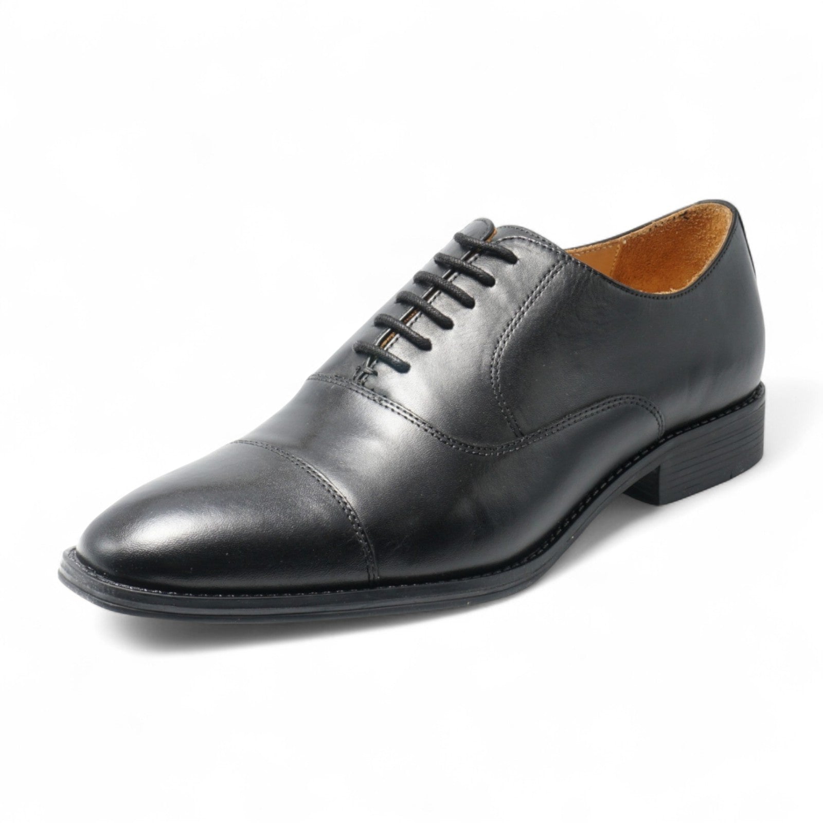 Semi long toe Oxford Straight Tip Black