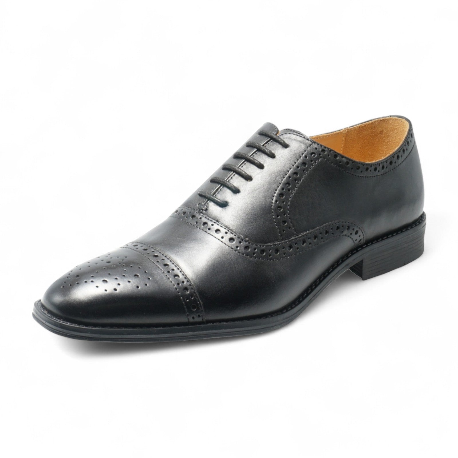 Semi long toe Oxford Semi Brogue Black