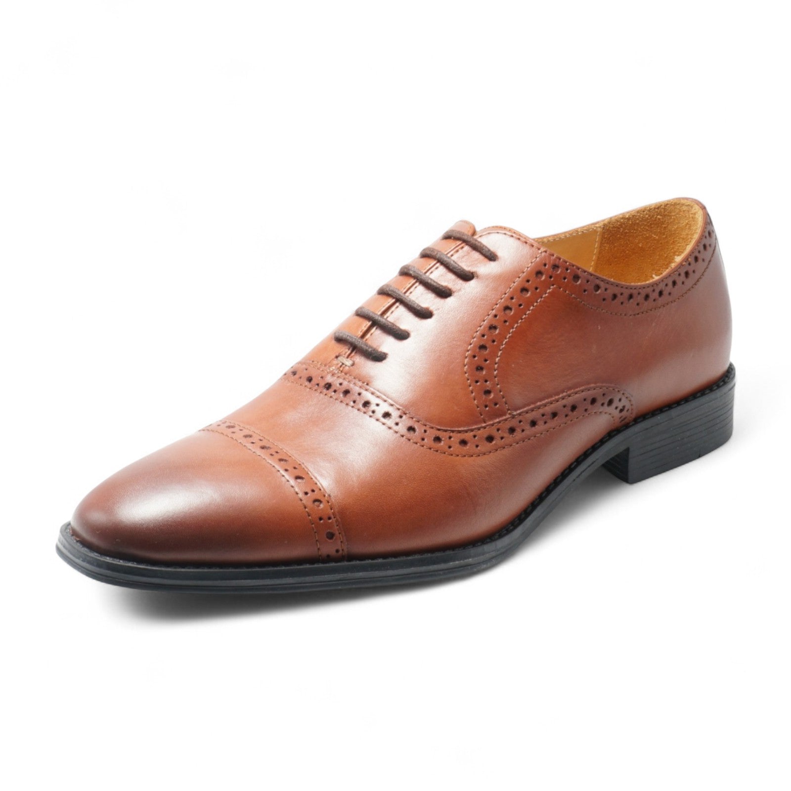Semi long toe Oxford Quarter Brogue brown