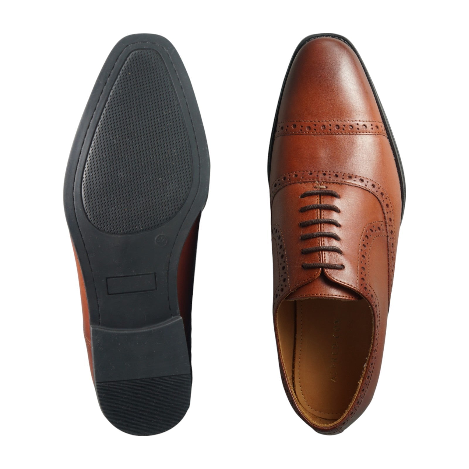 Semi long toe Oxford Quarter Brogue brown