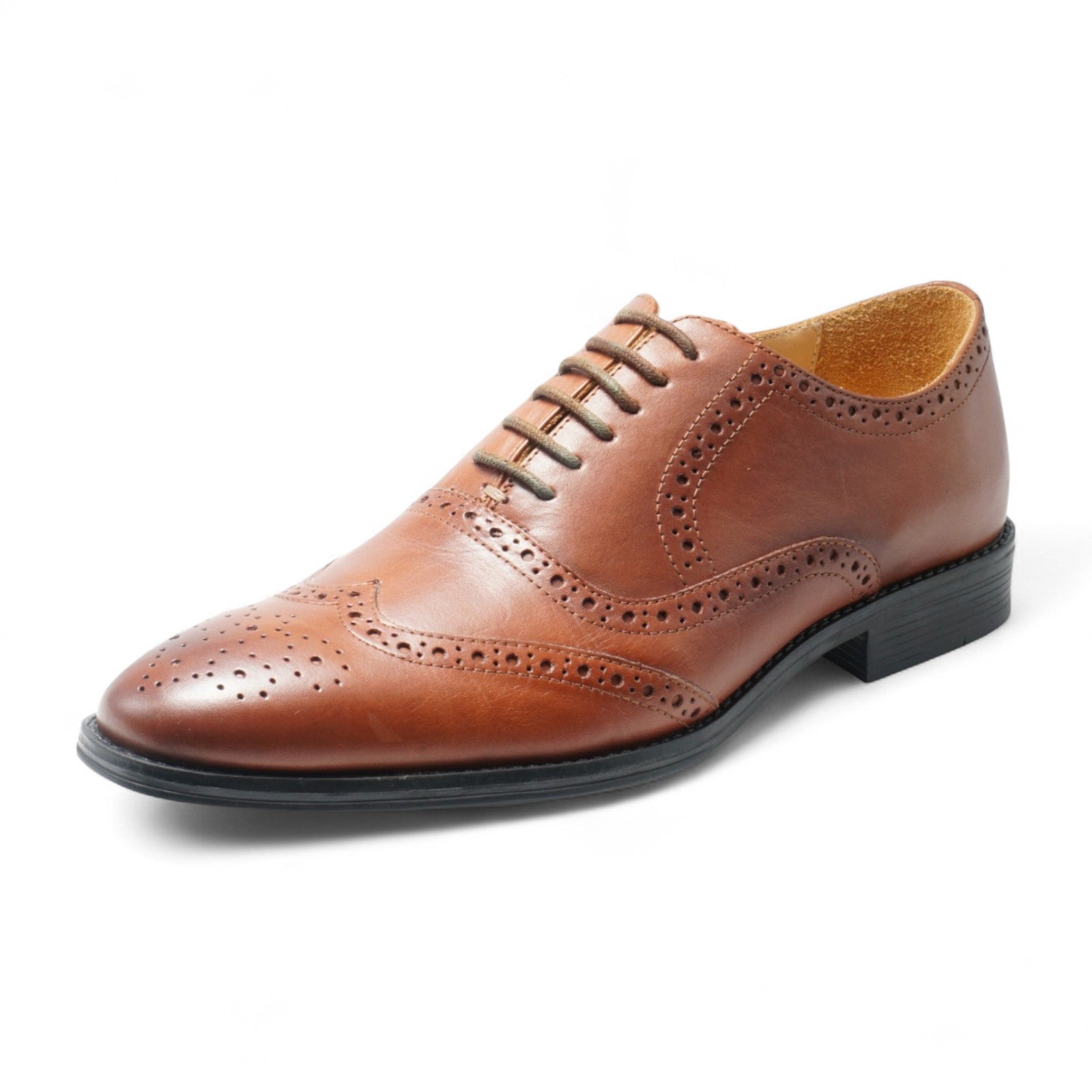 Semi long toe Oxford Wing Tip brown