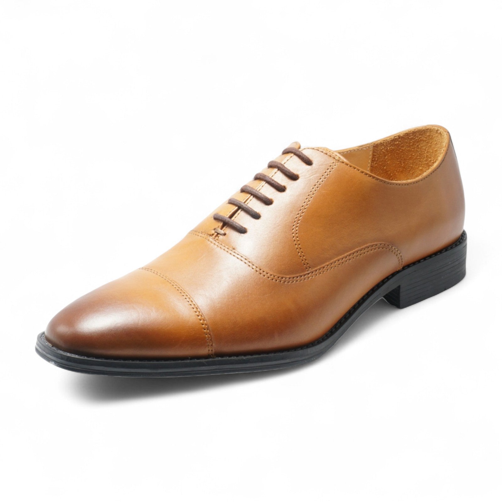 Semi long toe Oxford Straight Tip tan