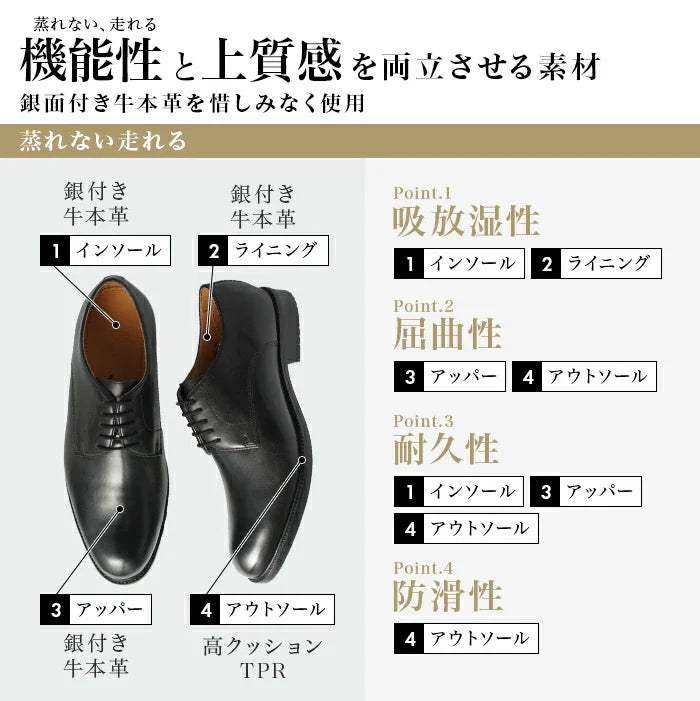Round toe Doublemonk Straight Tip Black