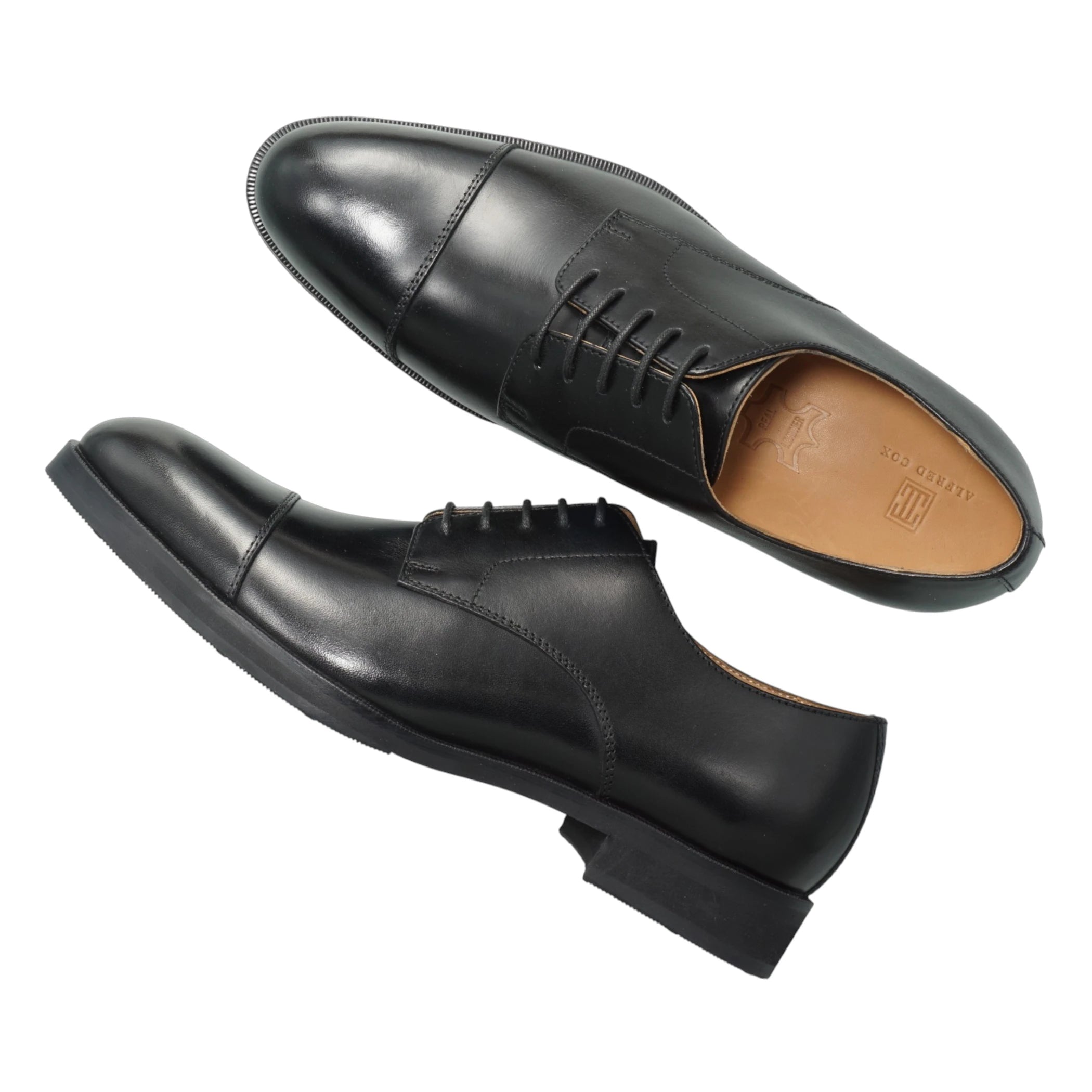 Semi long toe Derby Straight Tip Black - McKay × Vibram Sole