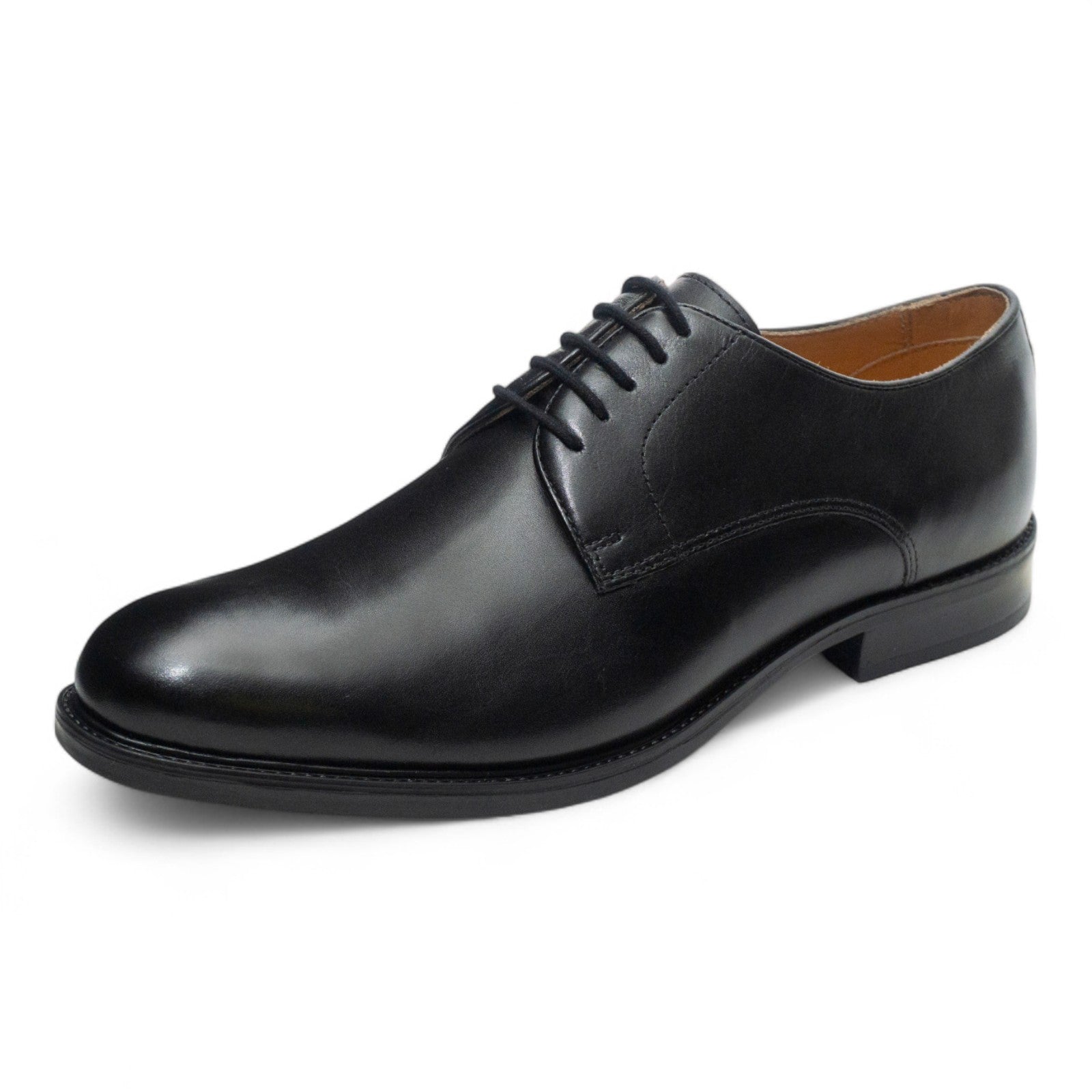 Round toe Derby Plane Toe Black