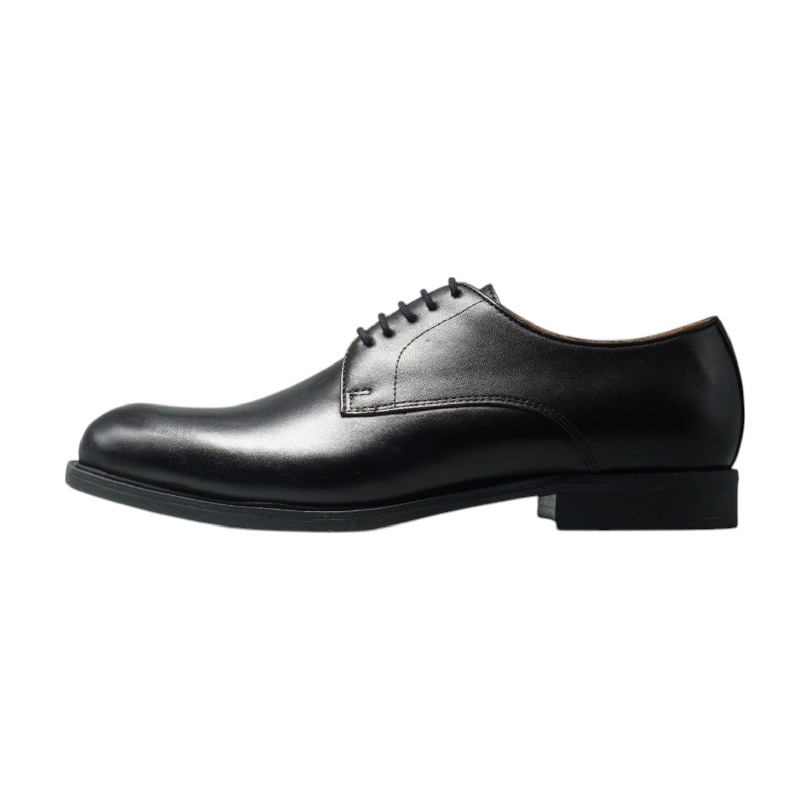 Round toe Derby Plane Toe Black