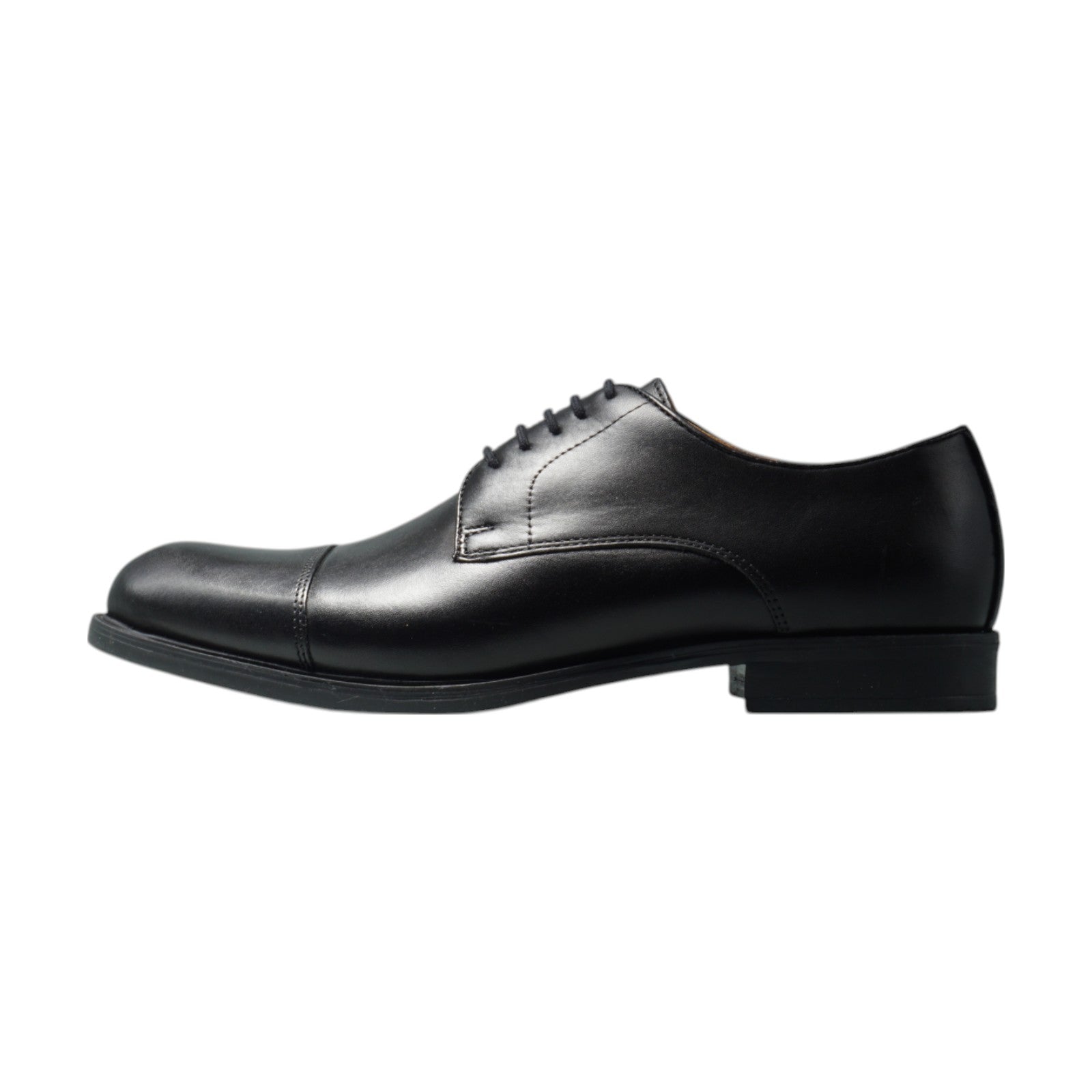 Round toe Derby Straight Tip Black