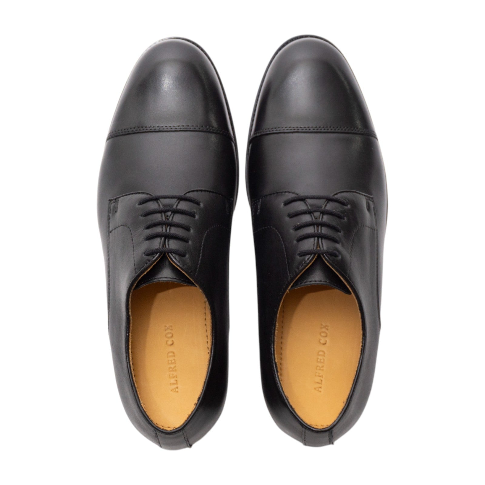Round toe Derby Straight Tip Black