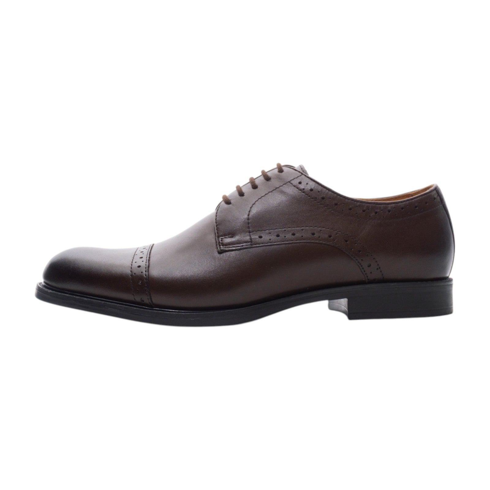 Round toe Derby Quarter Brogue dbrown