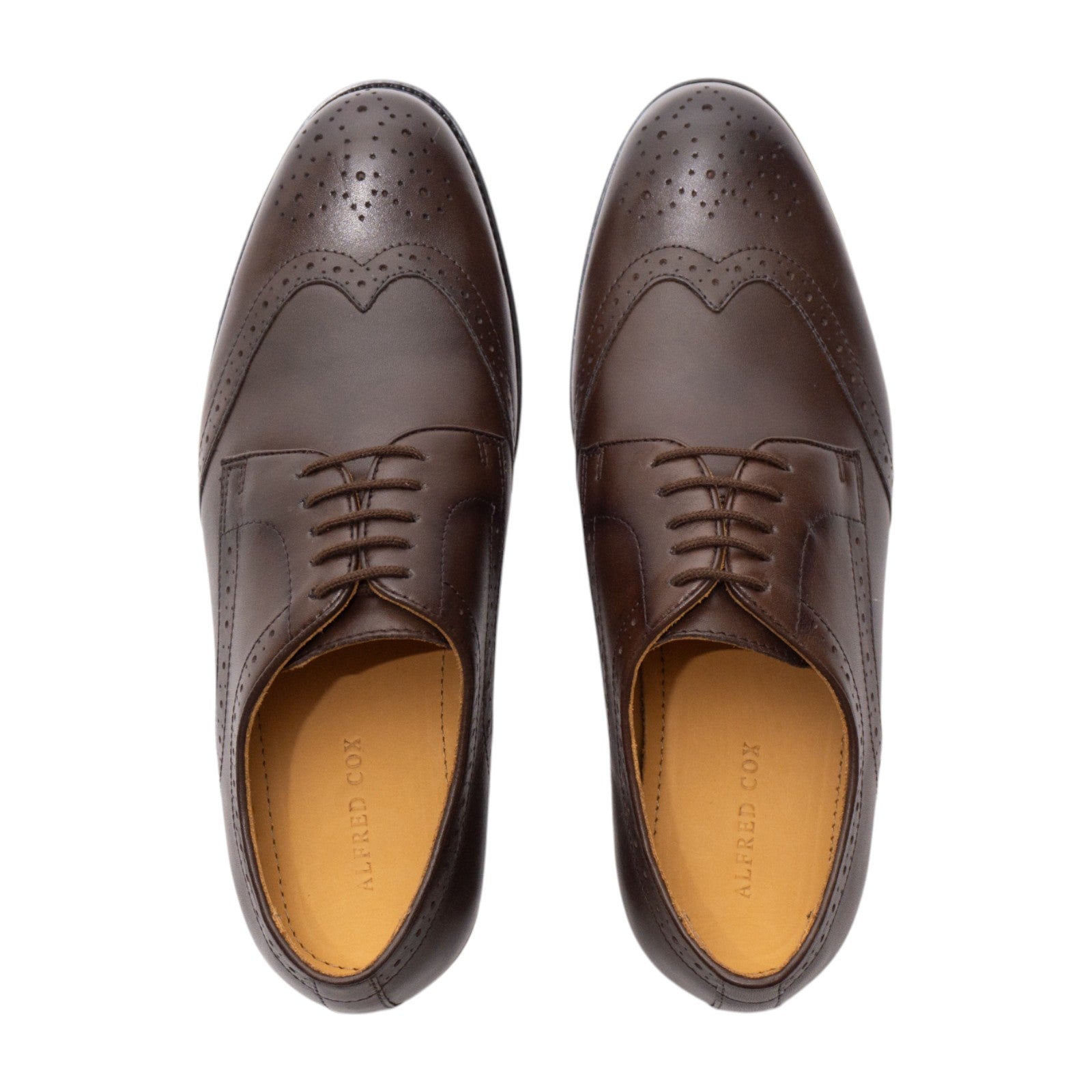 Round toe Derby Wing Tip dbrown