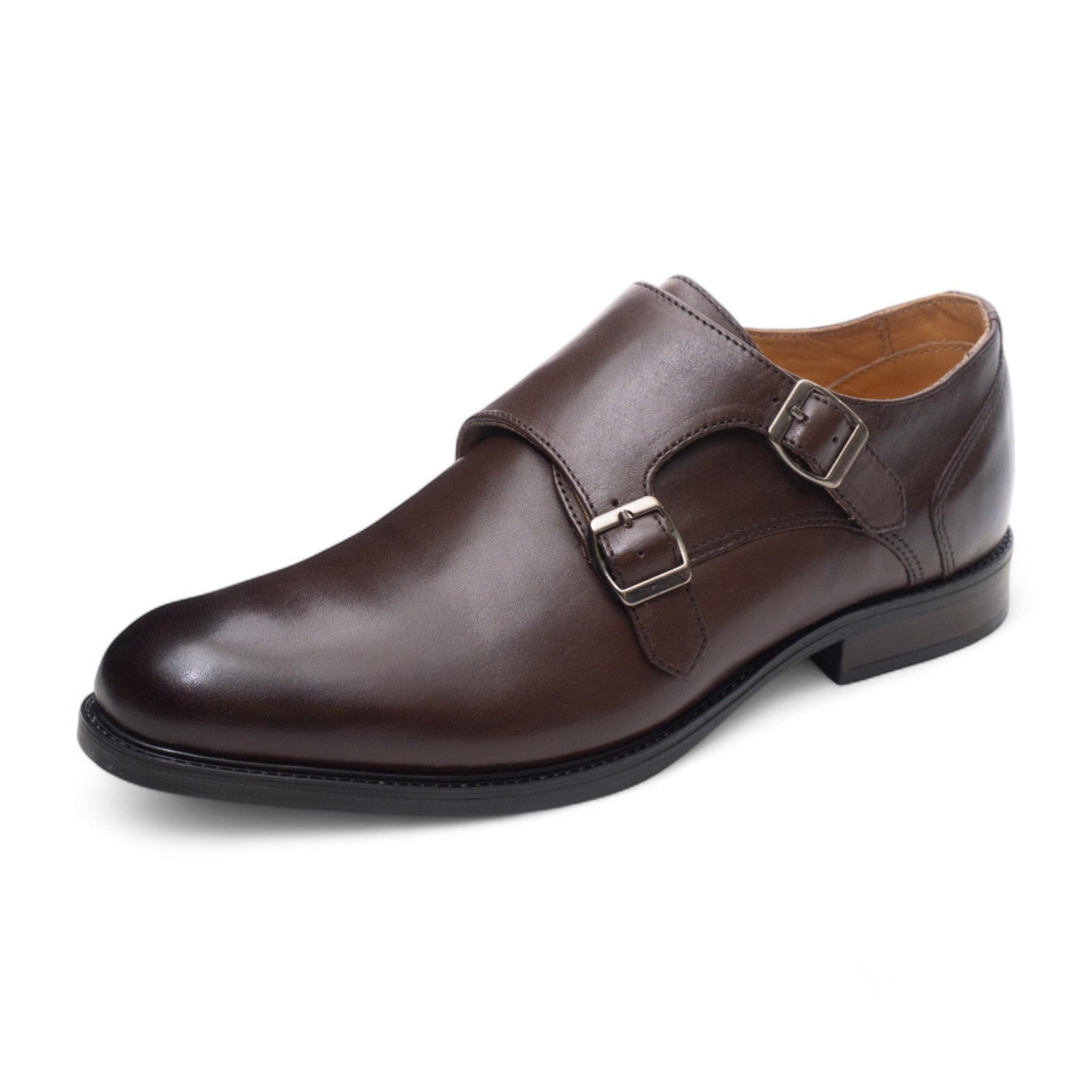 Round toe Doublemonk Plane Toe dbrown