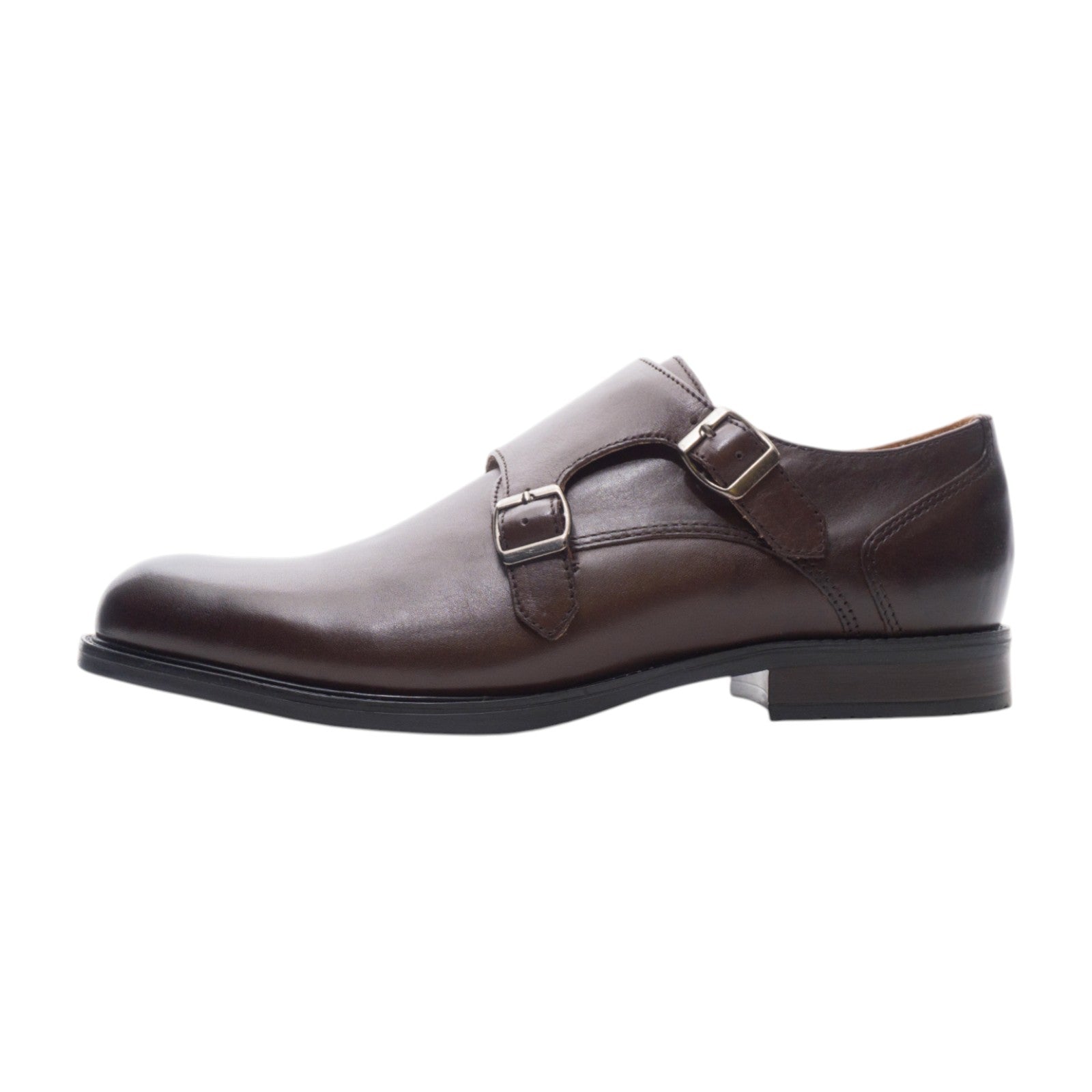 Round toe Doublemonk Plane Toe dbrown