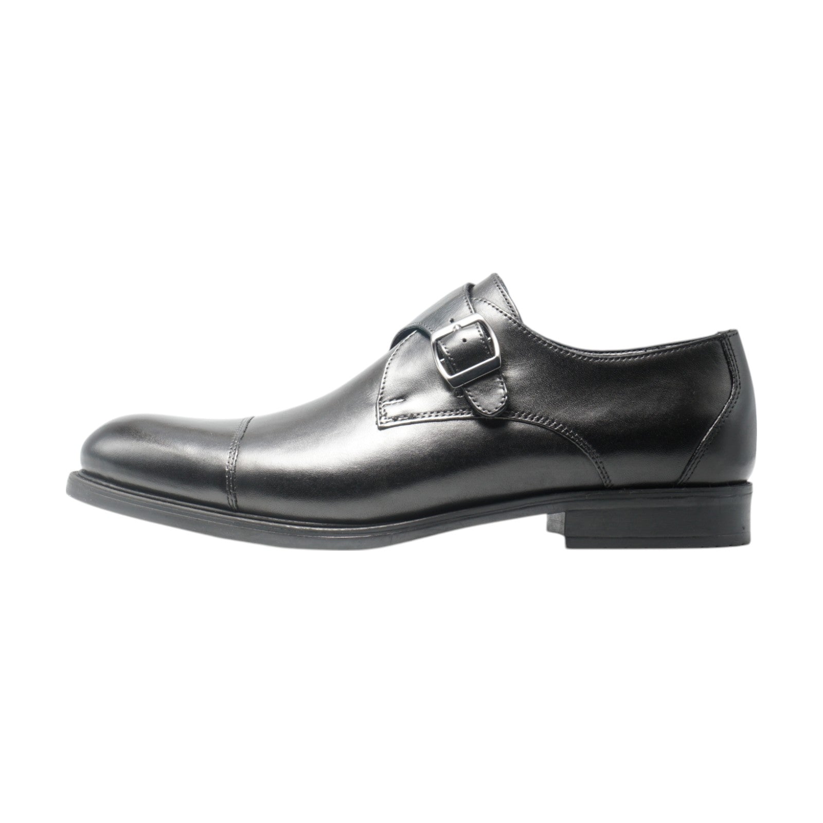 Round toe Singlemonk Straight Tip Black