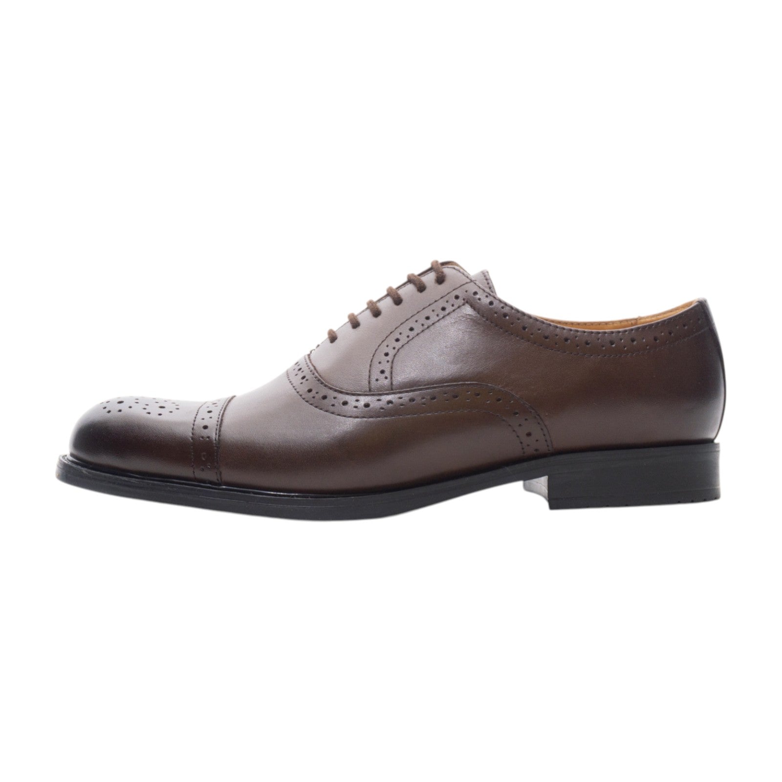 Round toe Oxford Semi Brogue dbrown