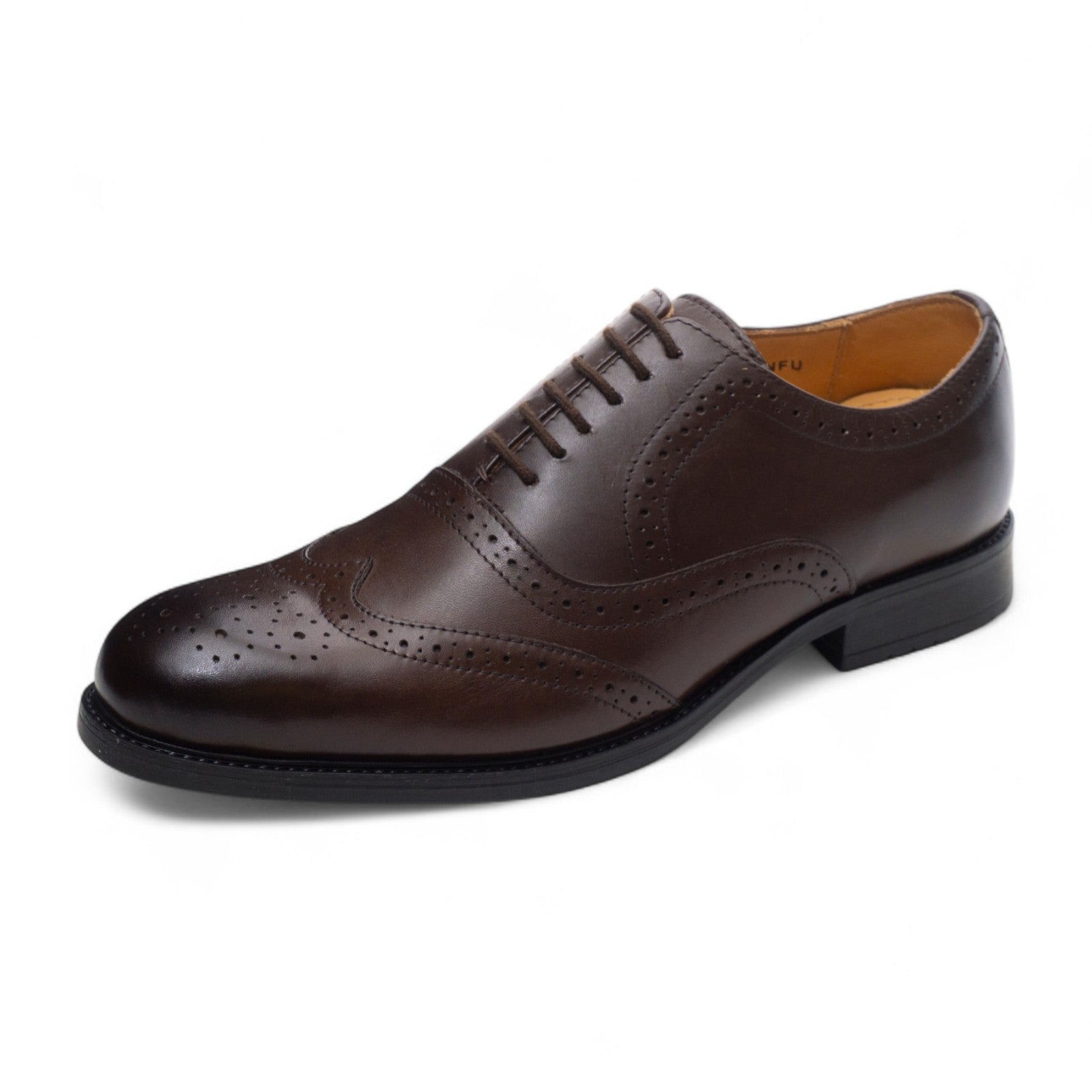 Round toe Oxford Wing Tip dbrown