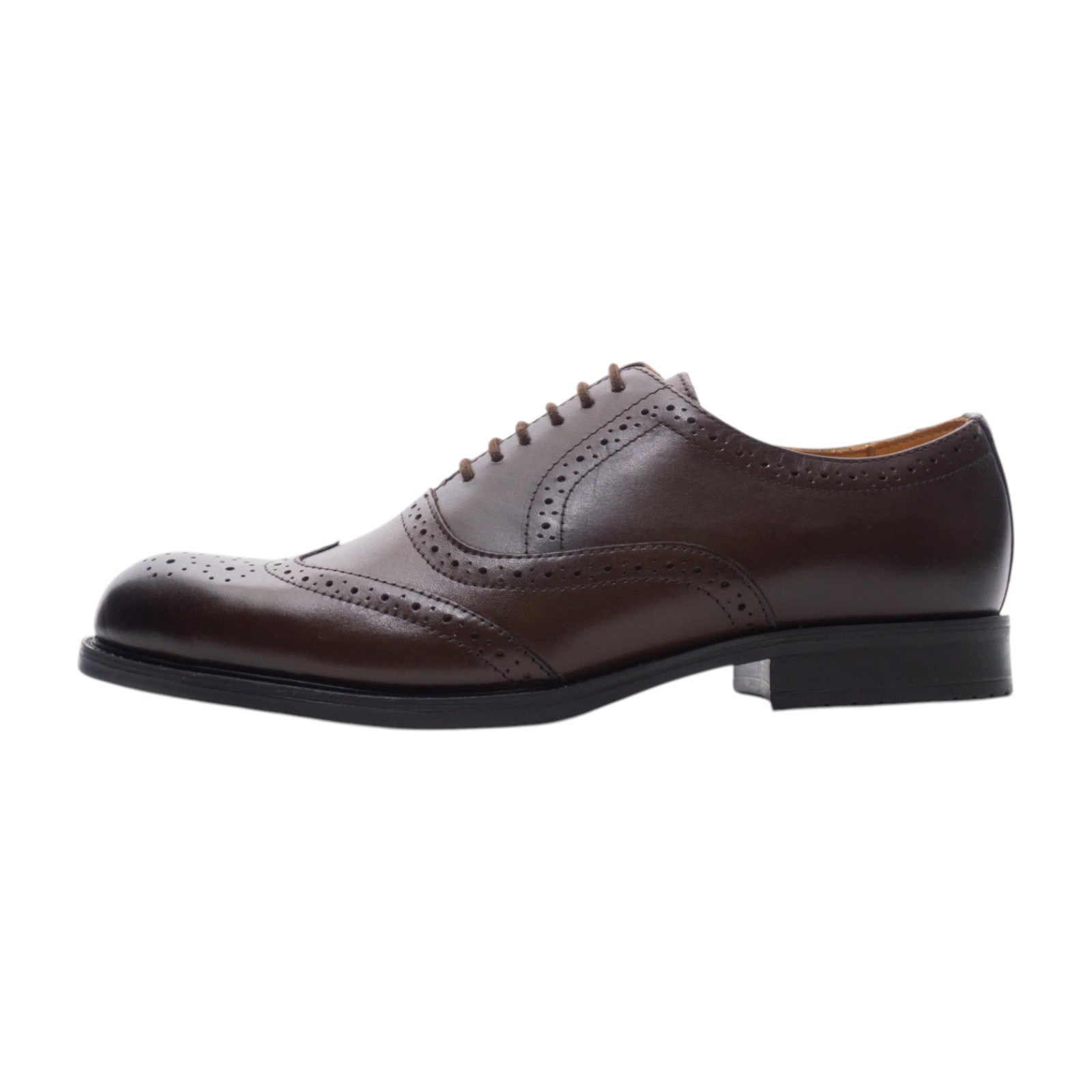 Round toe Oxford Wing Tip dbrown