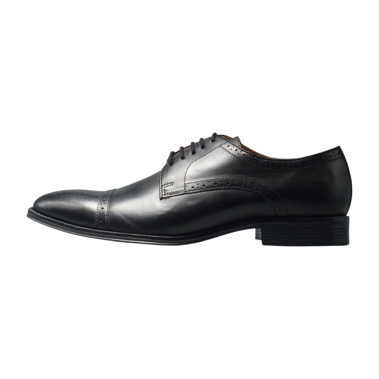 Semi long toe Derby Semi Brogue Black