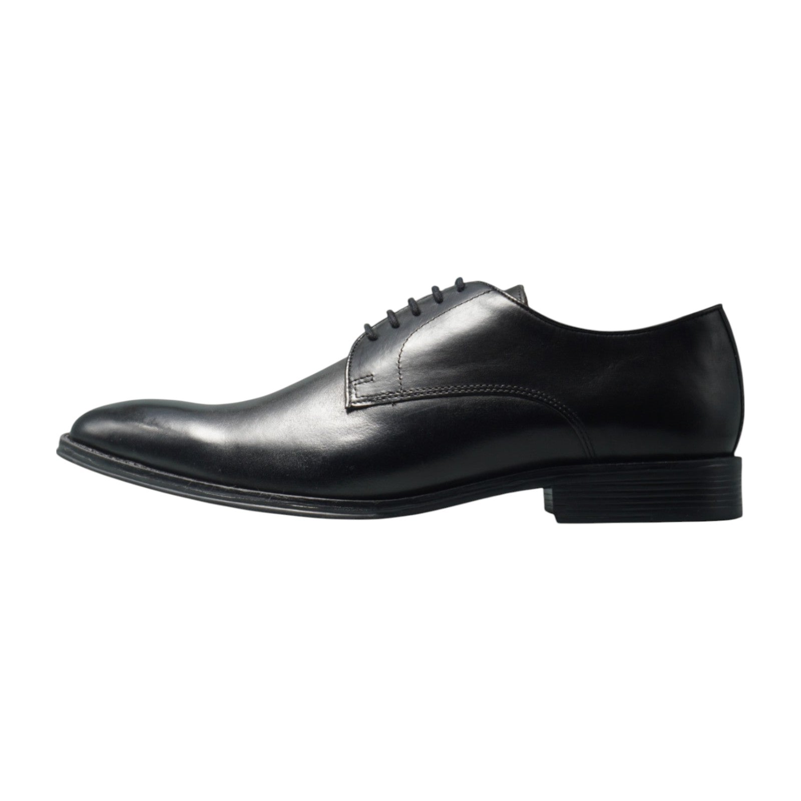 Semi long toe Derby Plane Toe Black