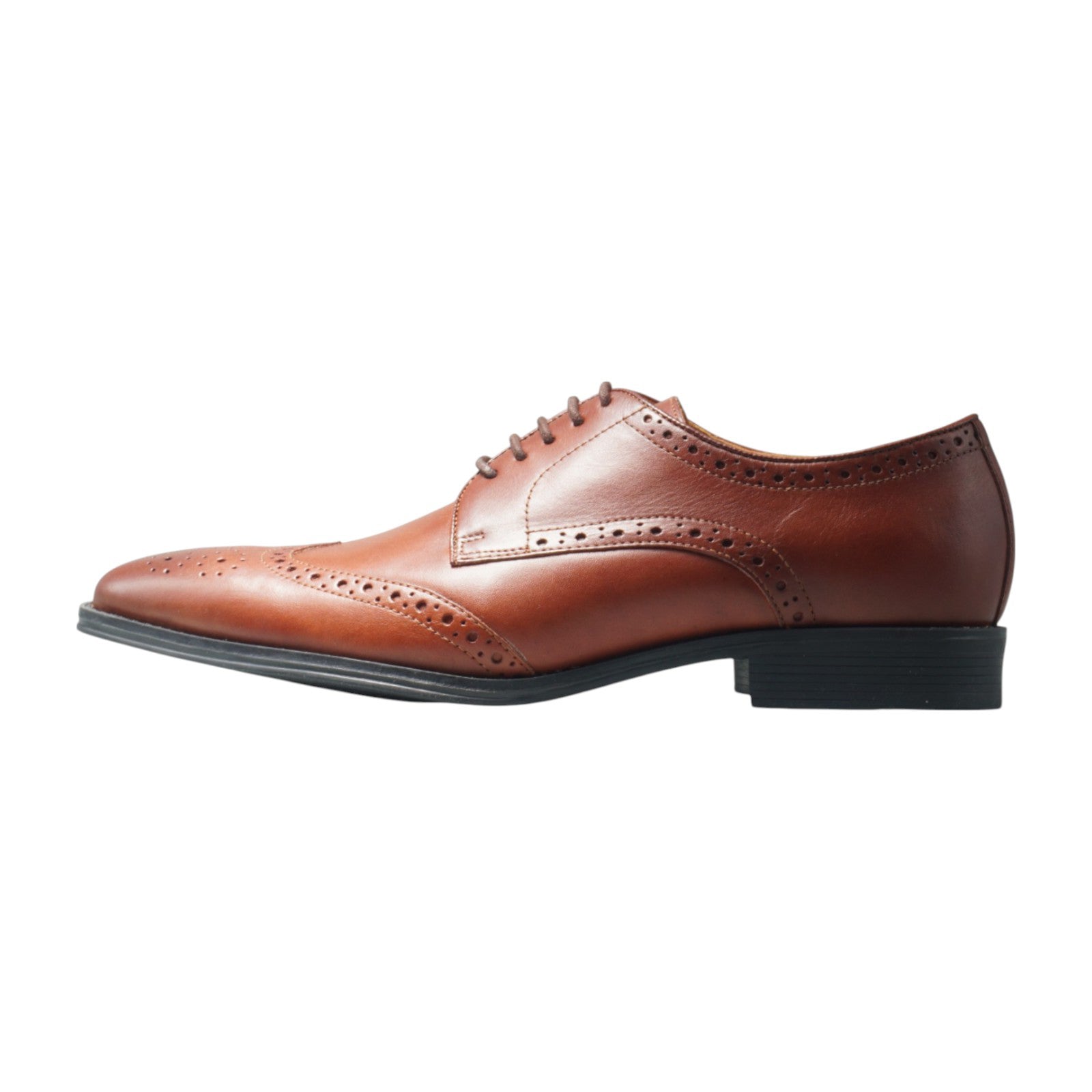 Semi long toe Derby Wing Tip brown
