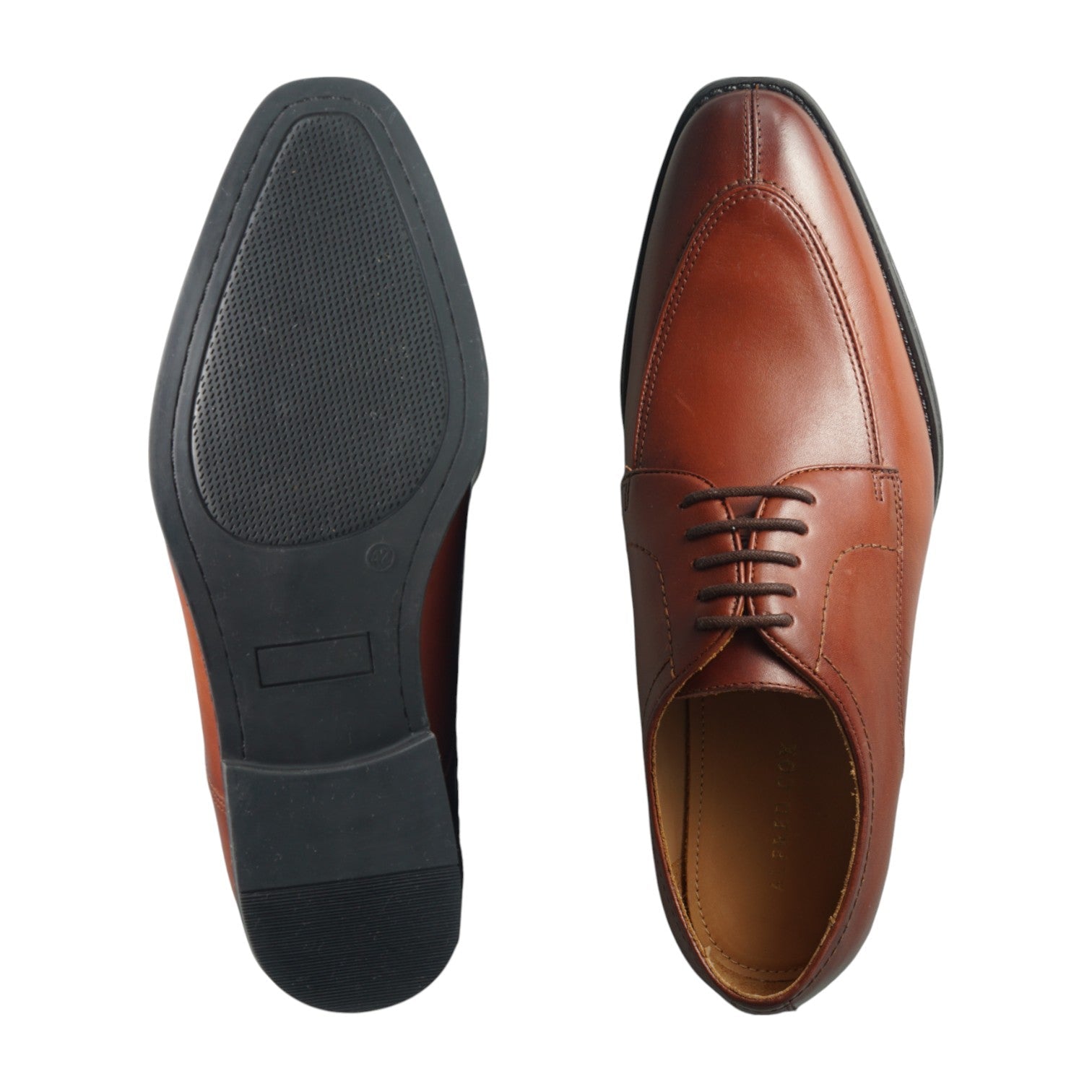 Semi long toe Derby U Tip brown